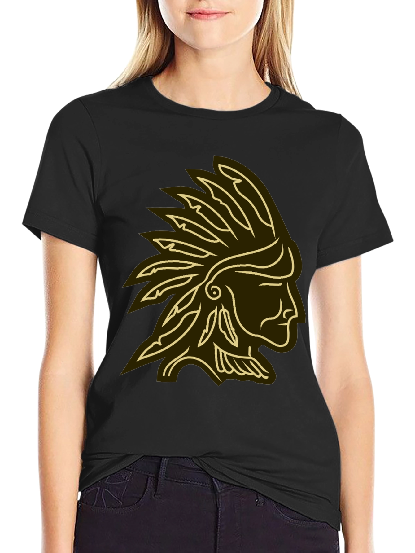 Native American Chief Graphic T-Shirt