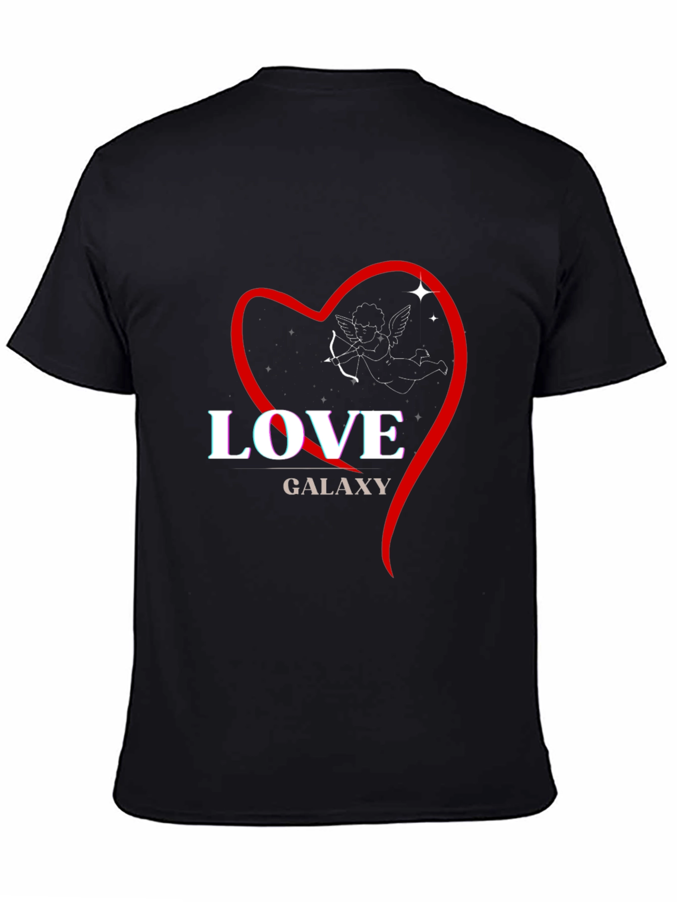 Love Galaxy Graphic T-Shirt - Black