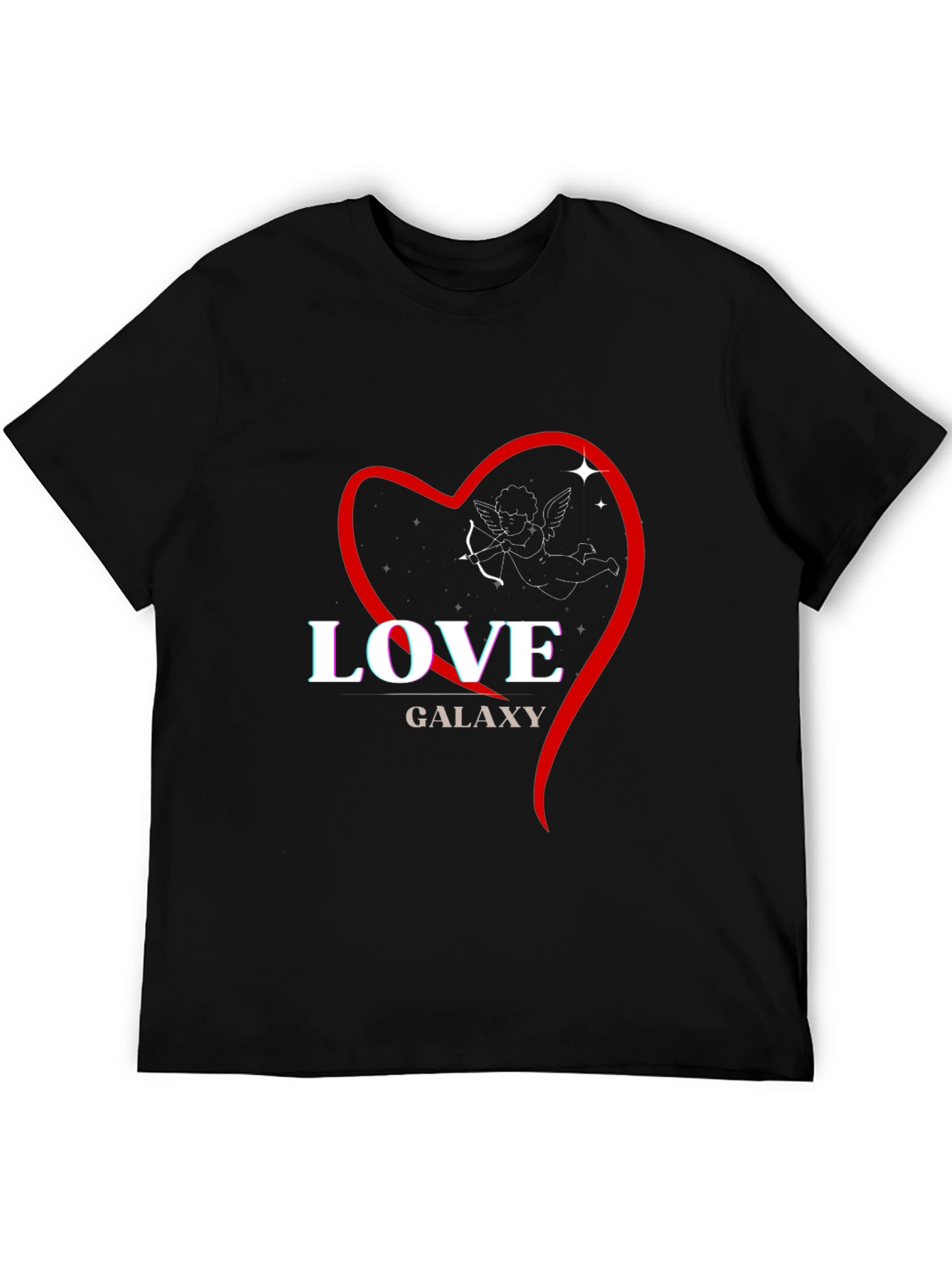 Love Galaxy Graphic T-Shirt - Black