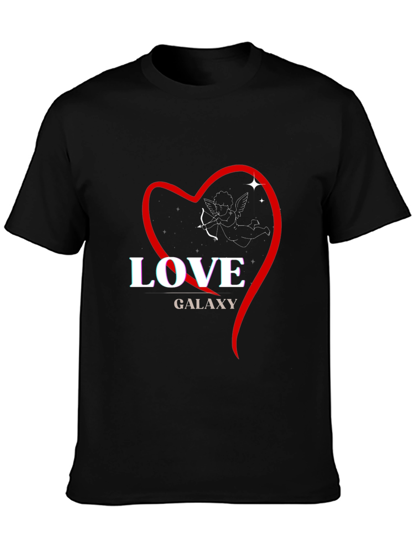 Love Galaxy Graphic T-Shirt - Black