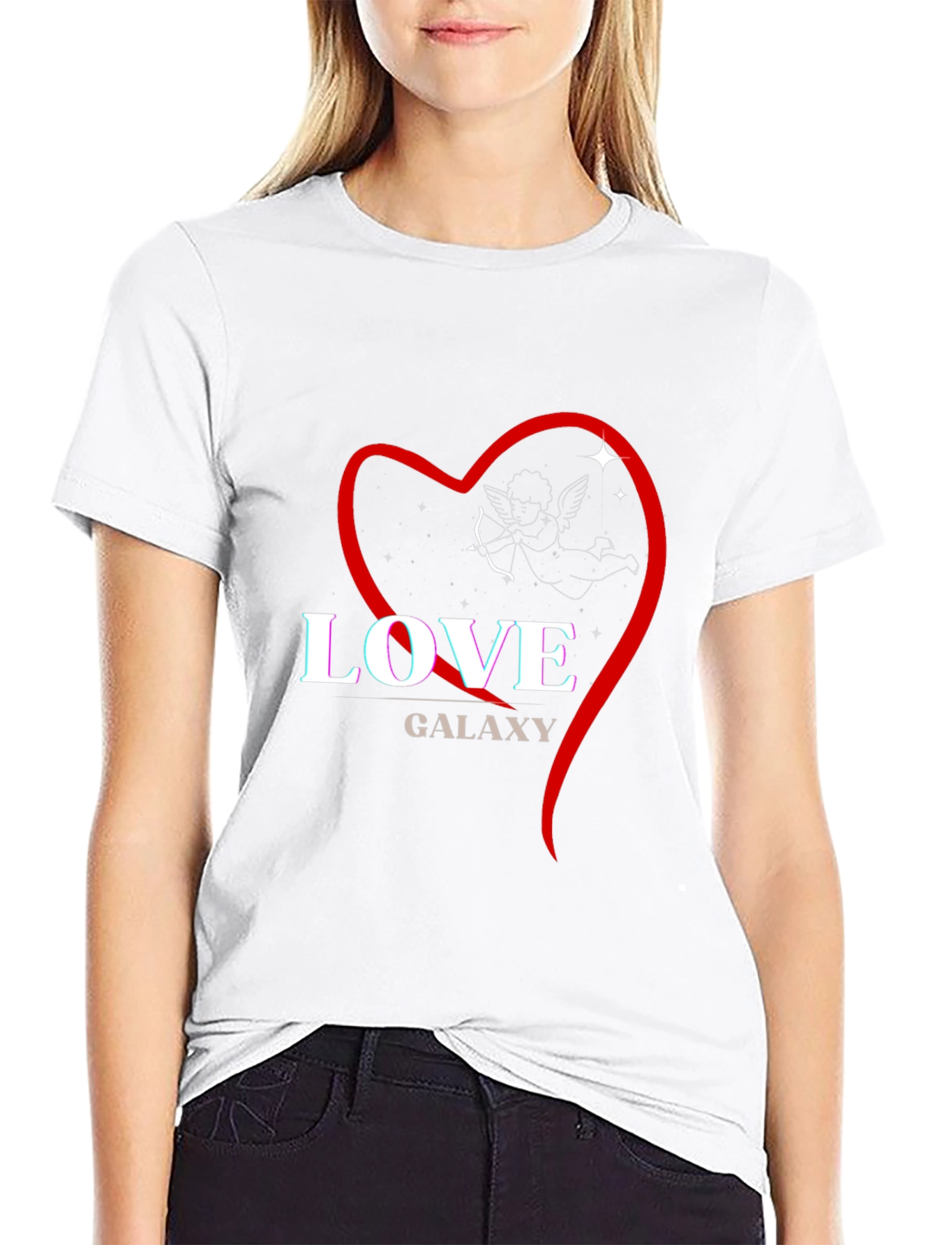 Love Galaxy Graphic T-Shirt - Black
