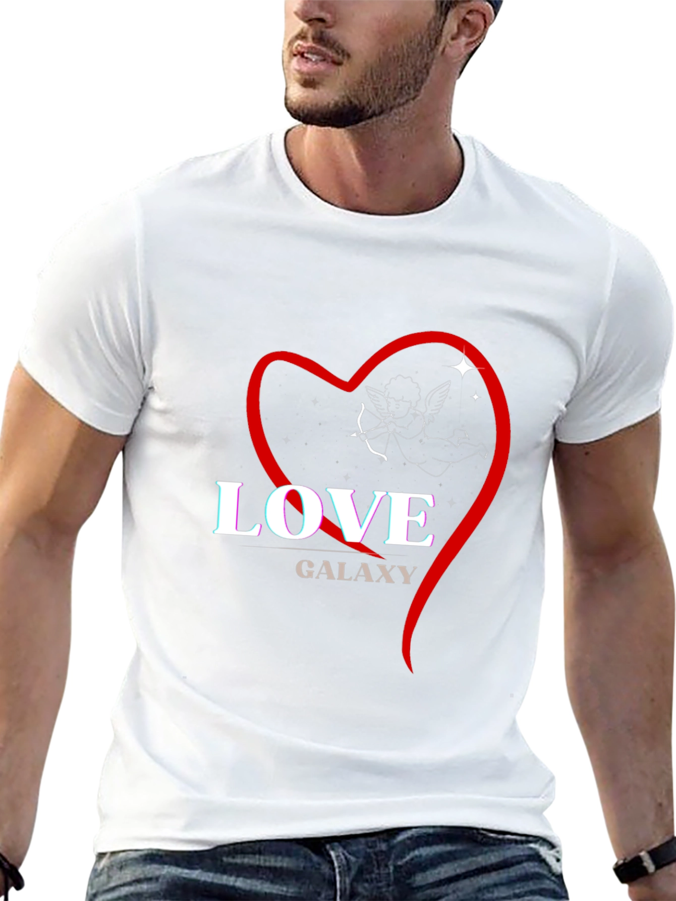 Love Galaxy Graphic T-Shirt - Black