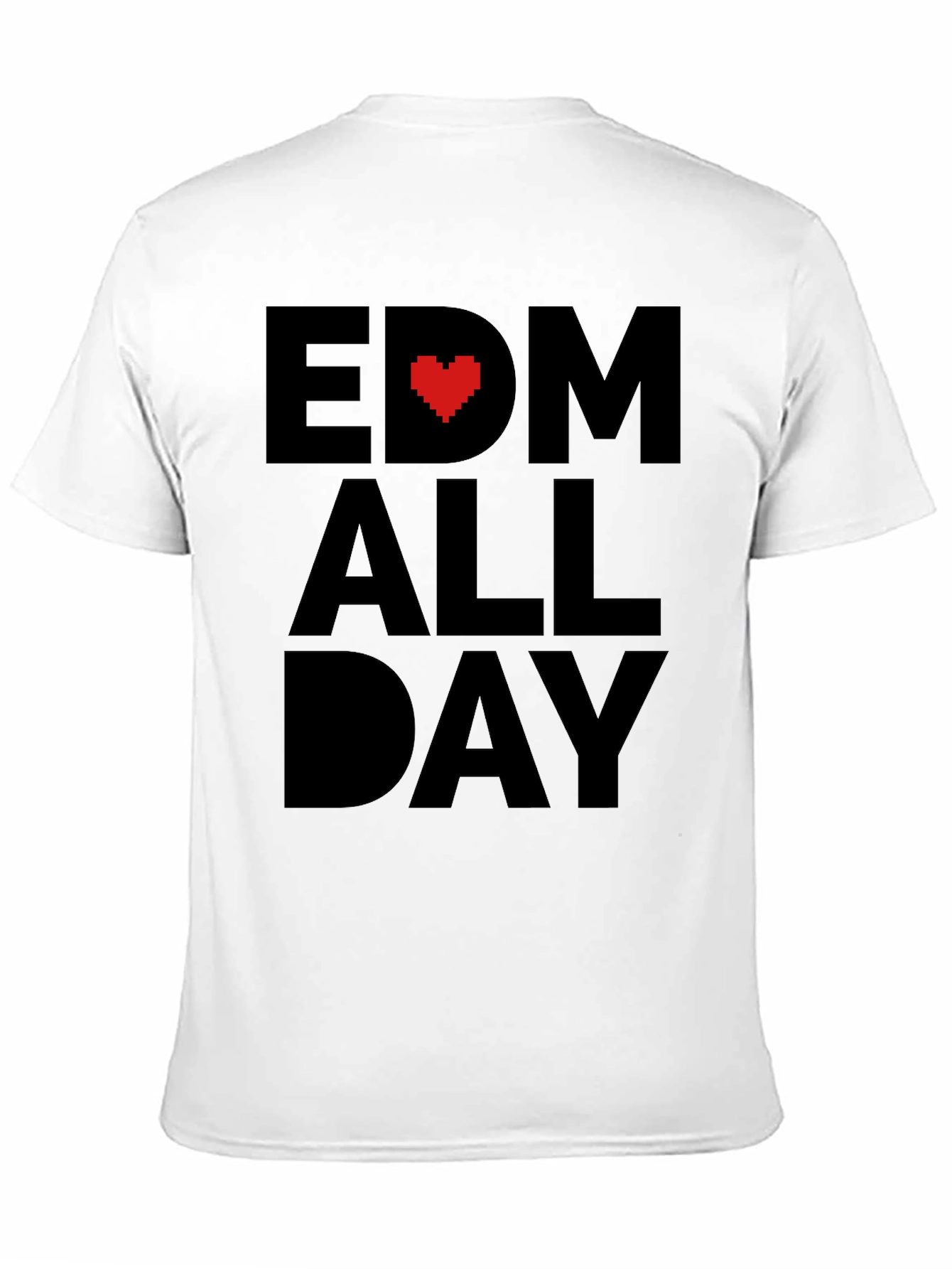 EDM Heart All Day Black T-Shirt