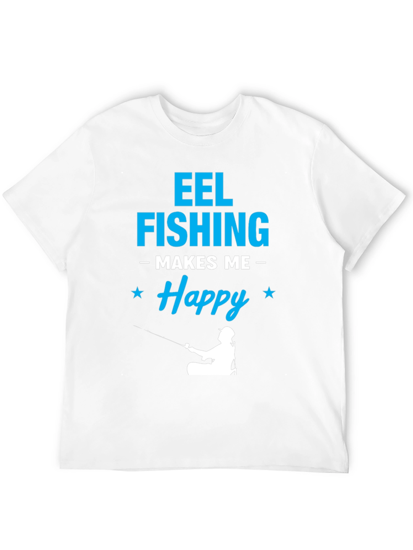 Eel Fishing Makes Me Happy Graphic T-Shirt