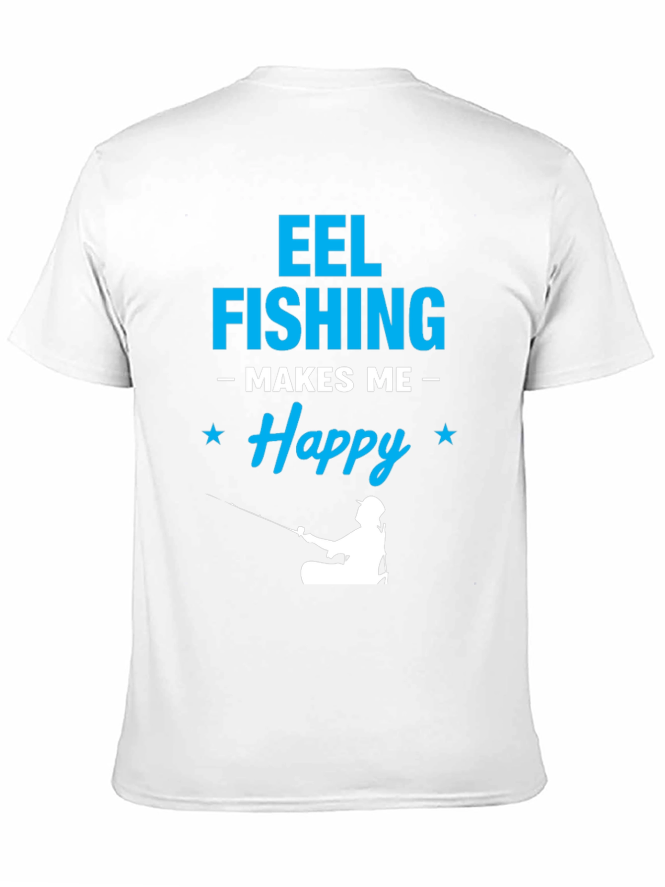 Eel Fishing Makes Me Happy Graphic T-Shirt