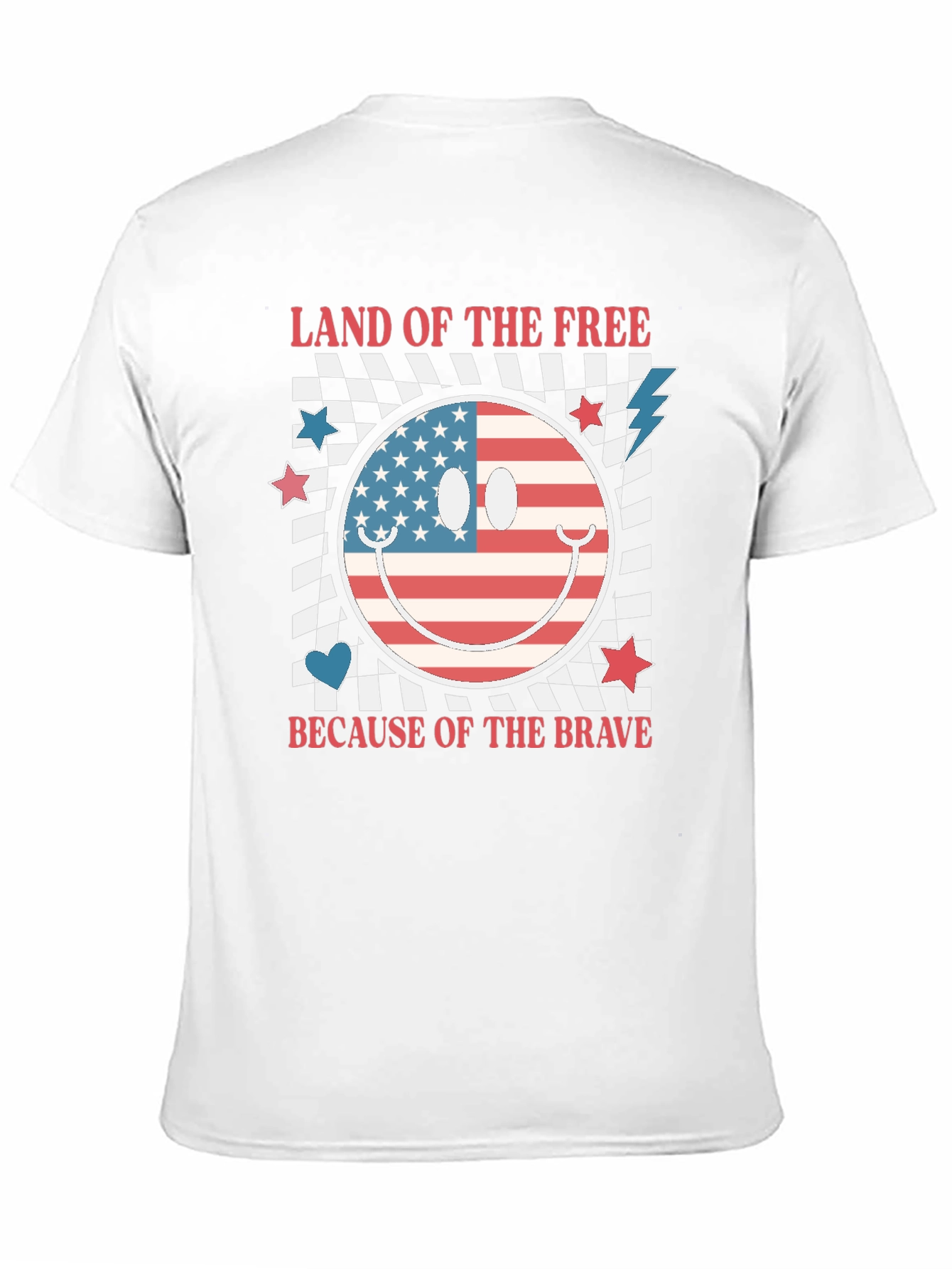 Patriotic Smiley Face Graphic T-Shirt