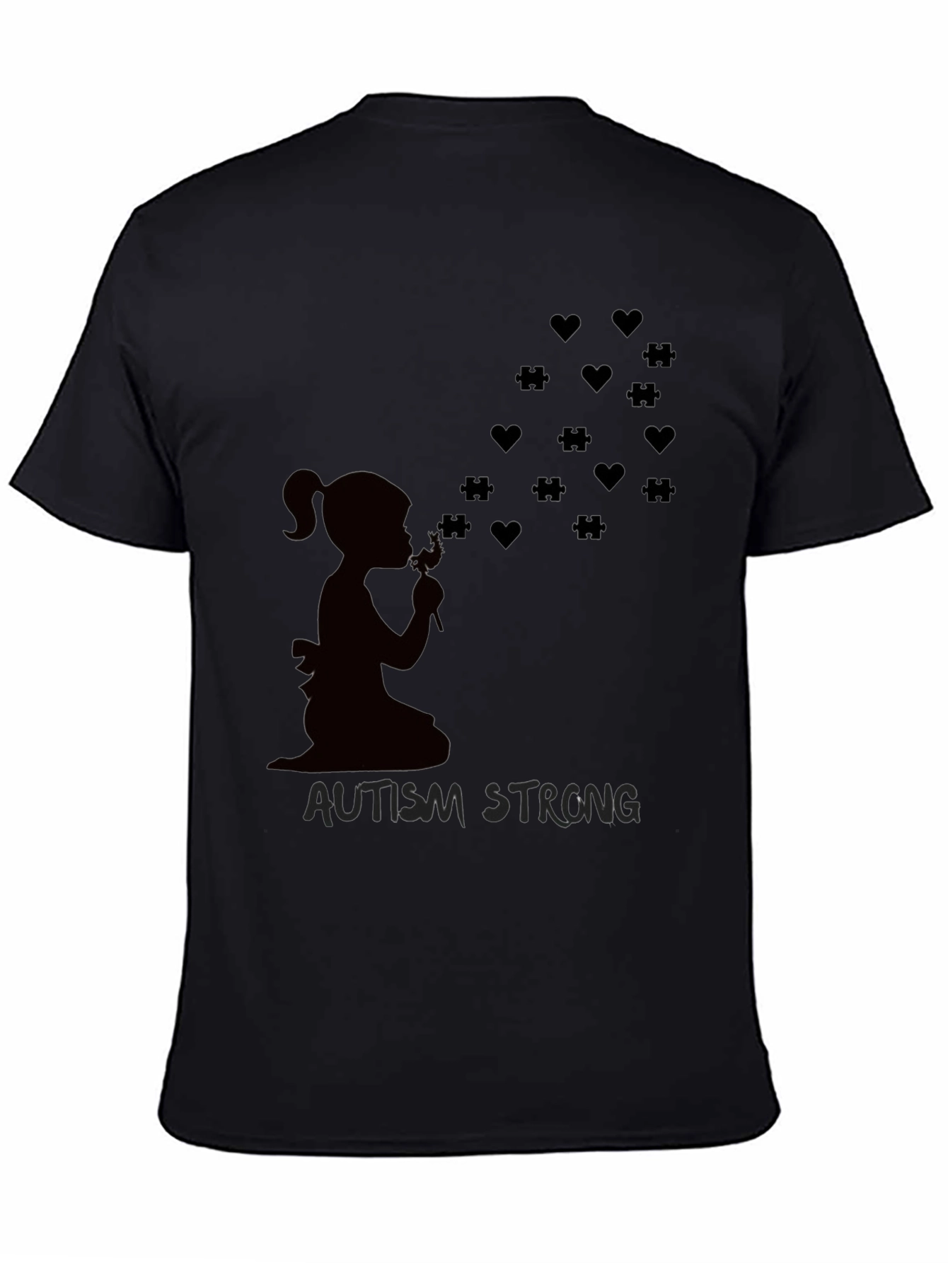Autism Strong Heart & Puzzle T-Shirt