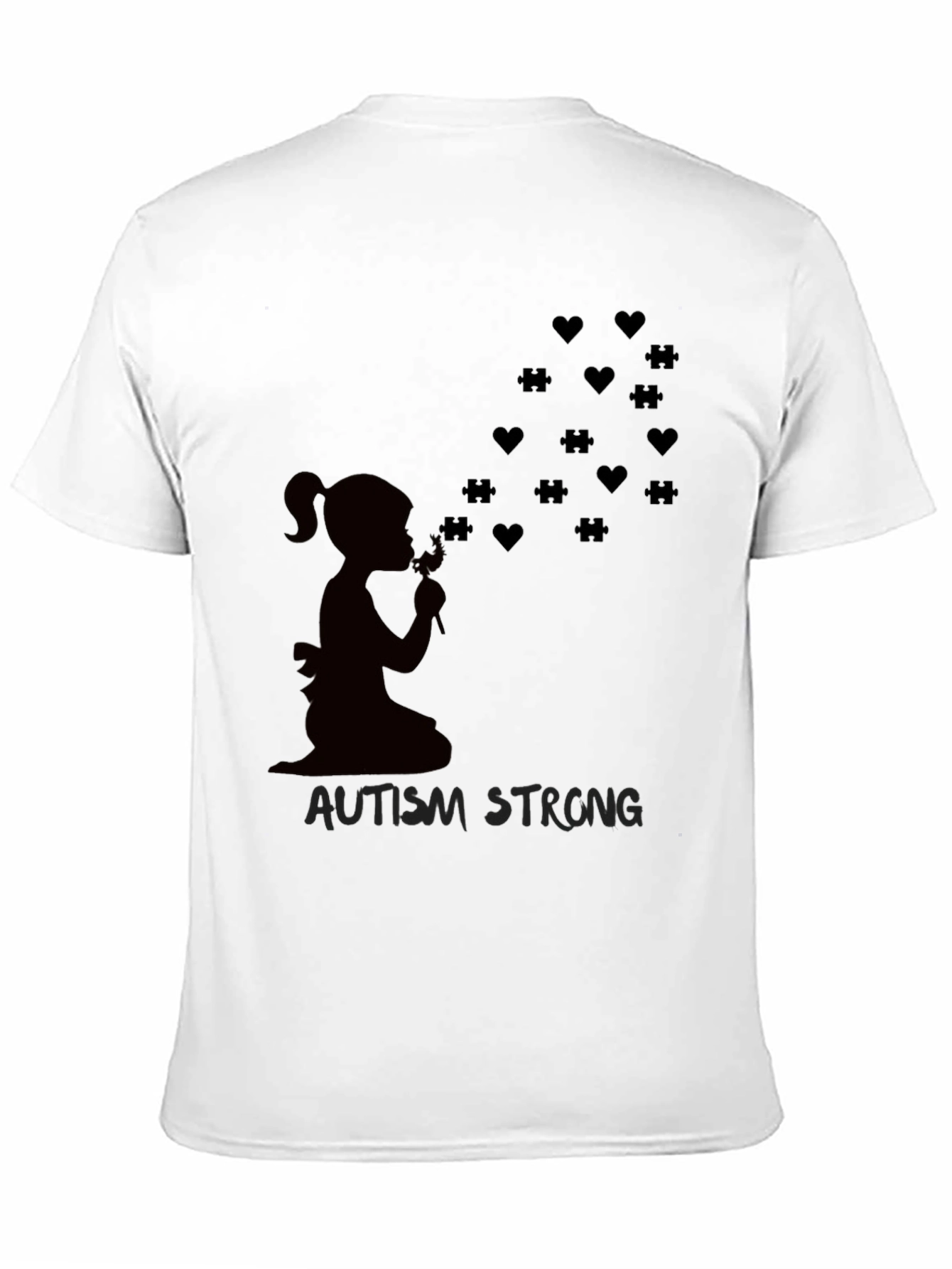 Autism Strong Heart & Puzzle T-Shirt