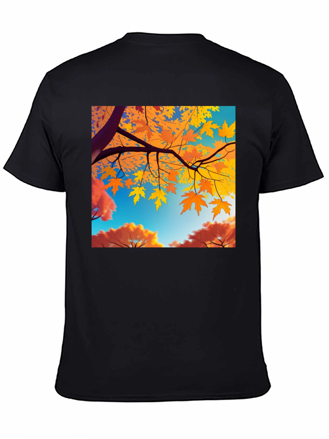 Autumn Leaves Graphic Tee - Stylish Nature Inspired Design