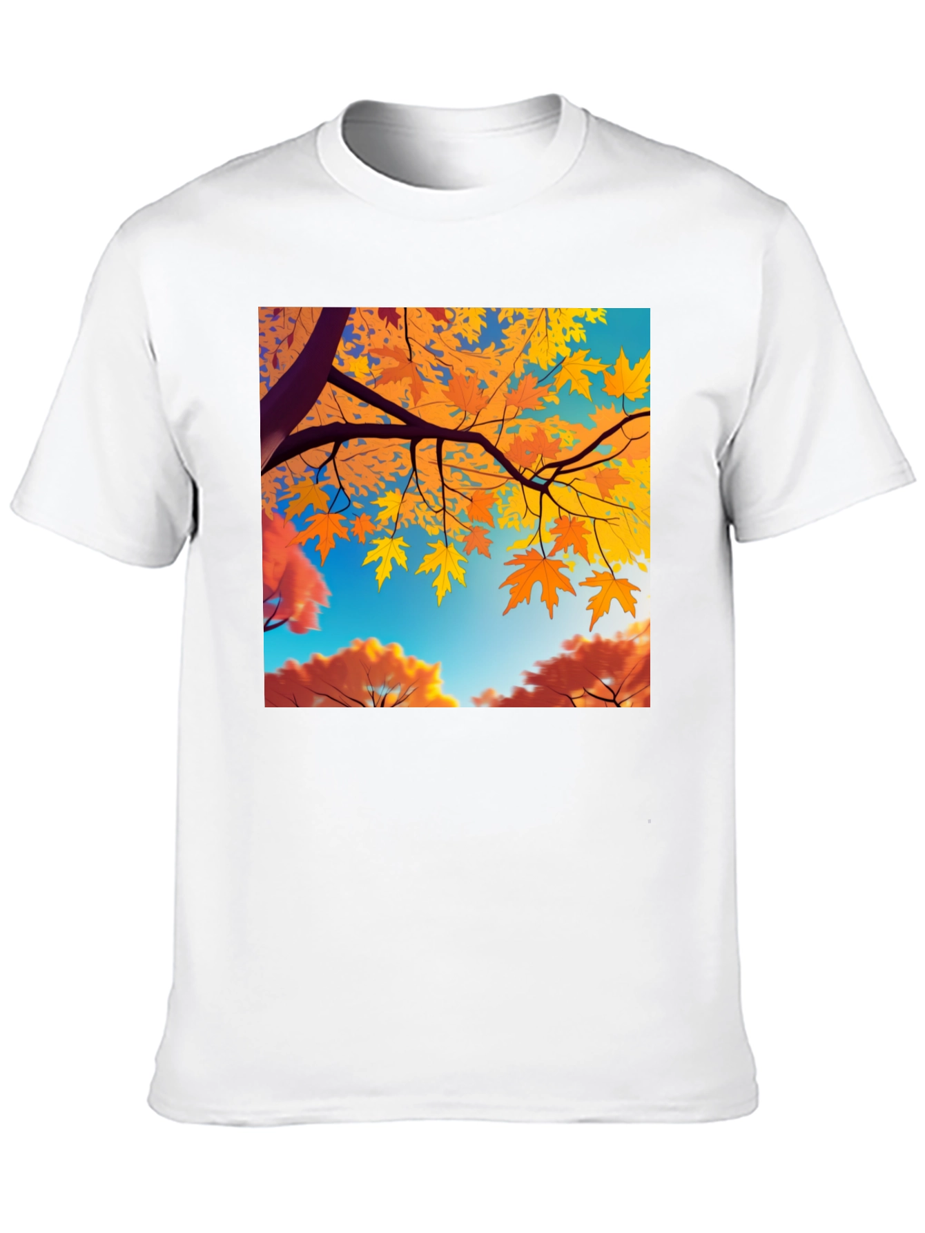 Autumn Leaves Graphic Tee - Stylish Nature Inspired Design