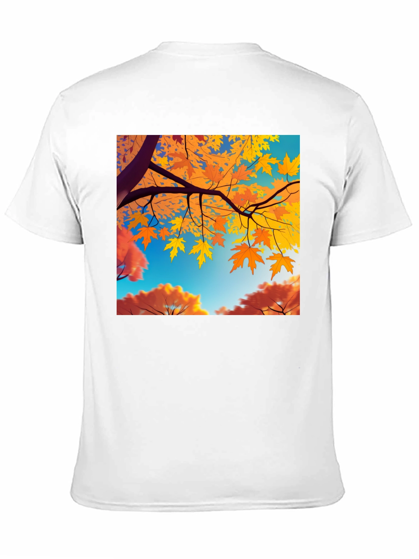 Autumn Leaves Graphic Tee - Stylish Nature Inspired Design