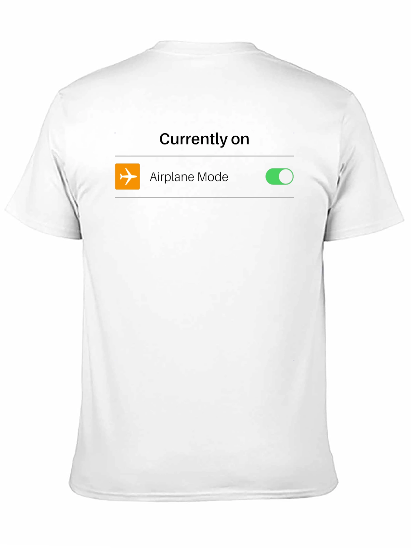 Airplane Mode On Black Tee Shirt