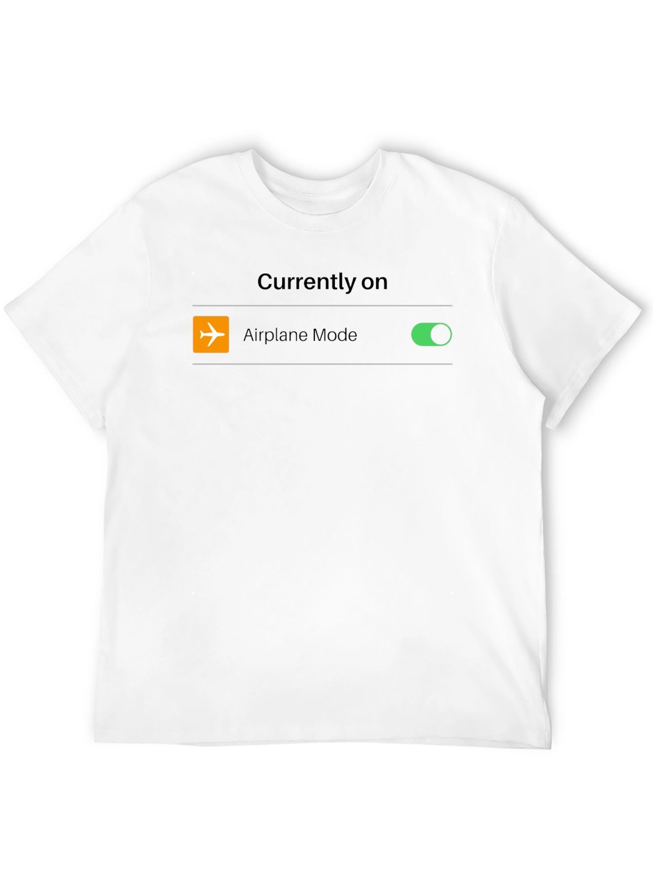 Airplane Mode On Black Tee Shirt