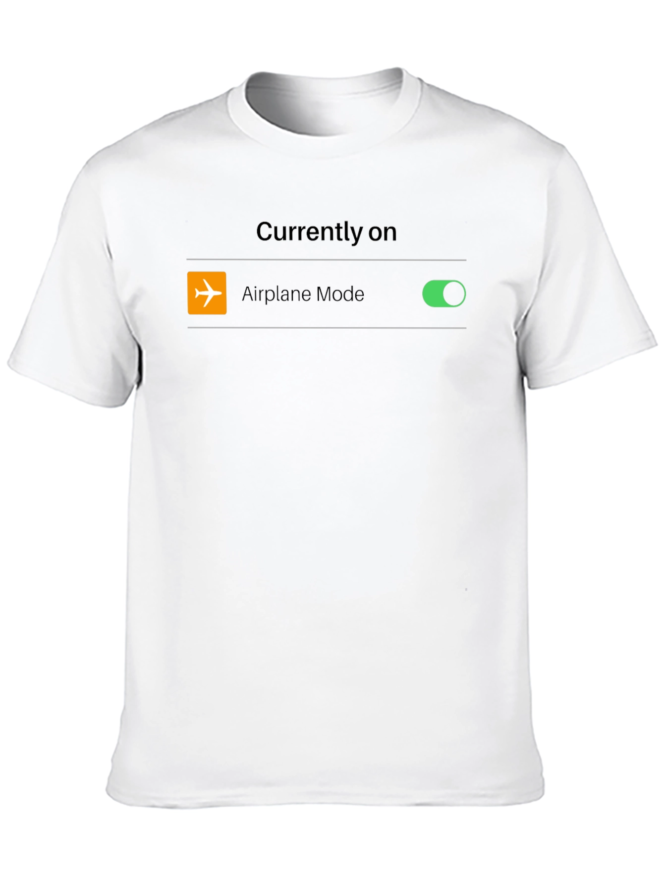 Airplane Mode On Black Tee Shirt