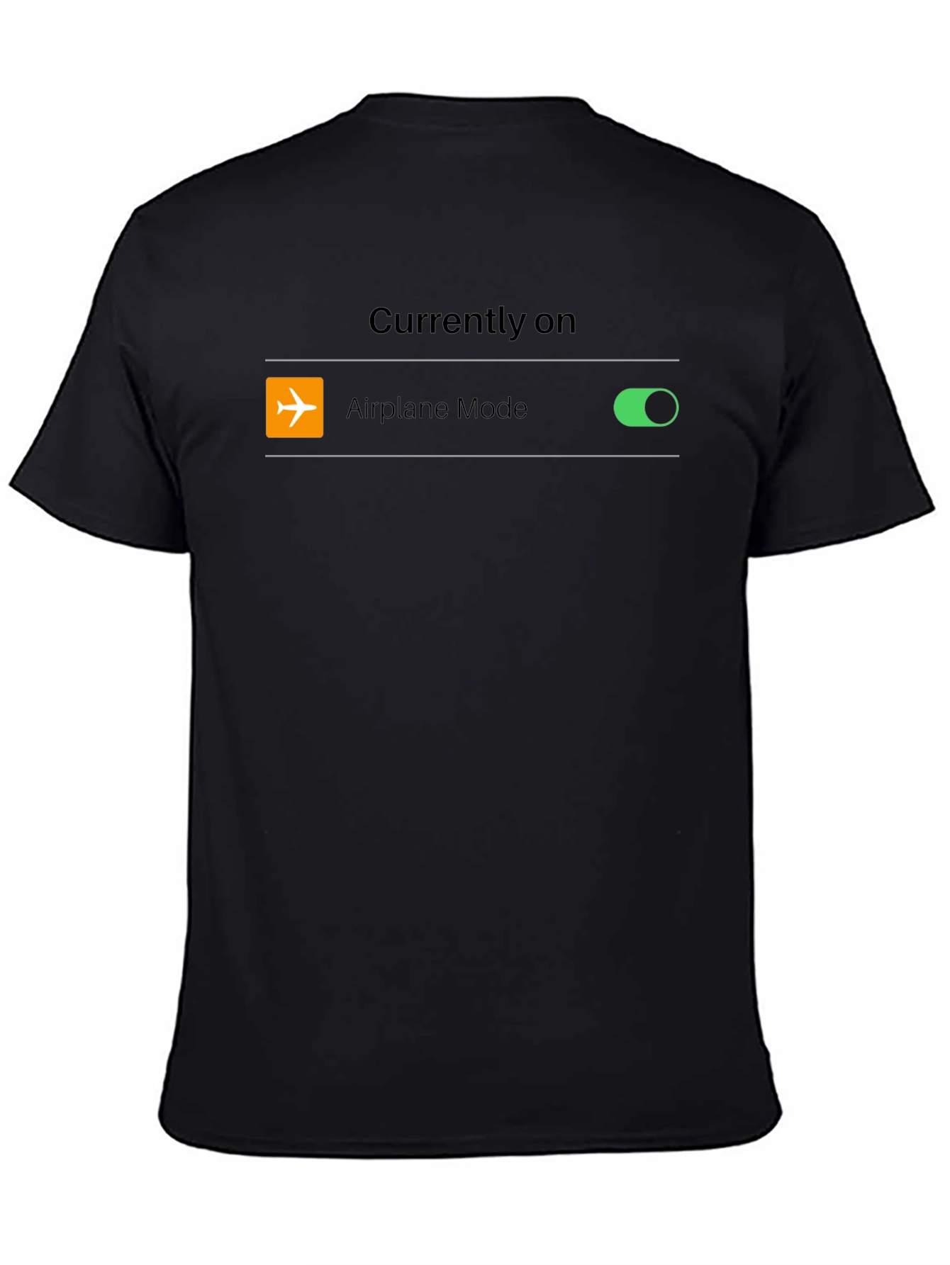 Airplane Mode On Black Tee Shirt