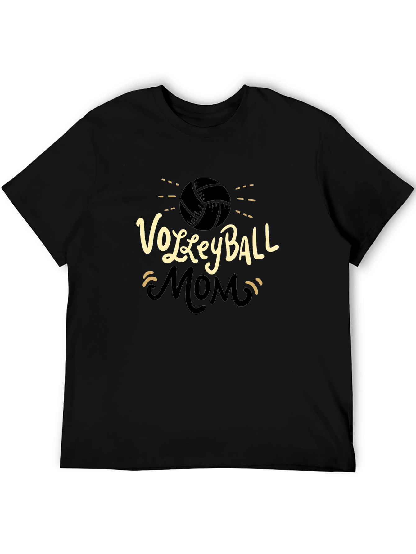 Volleyball Mom Graphic Tee - Black T-Shirt