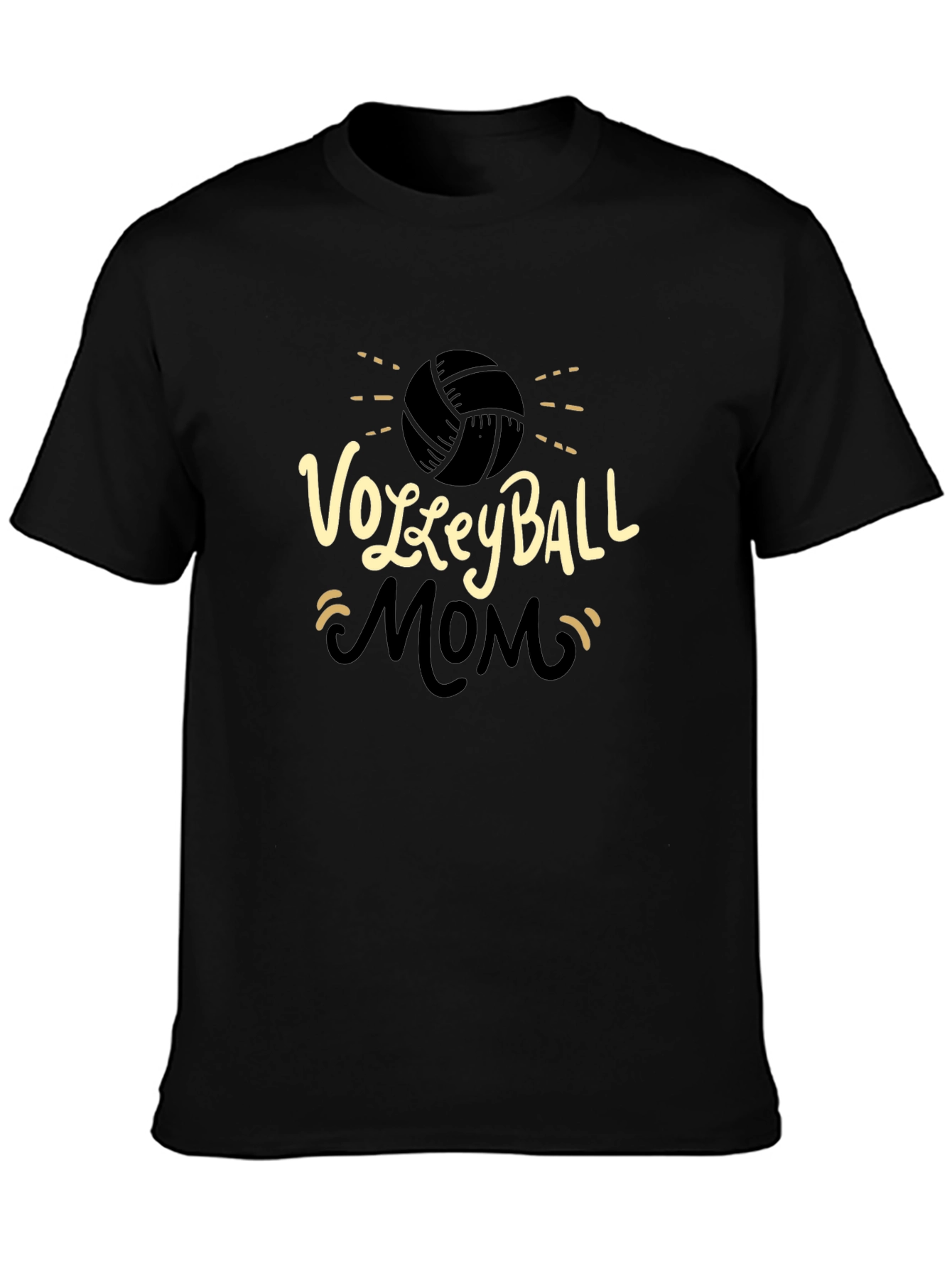 Volleyball Mom Graphic Tee - Black T-Shirt