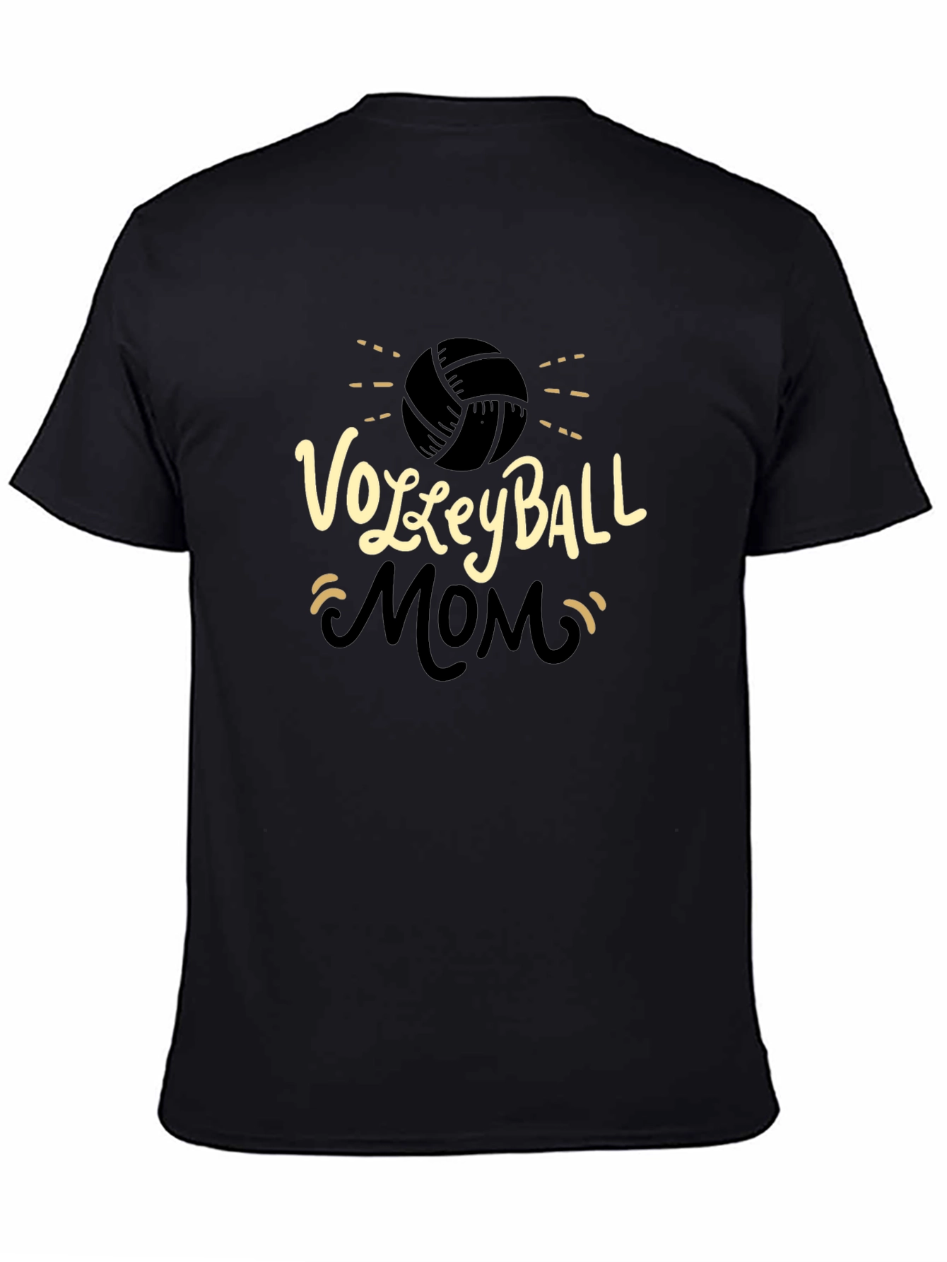 Volleyball Mom Graphic Tee - Black T-Shirt