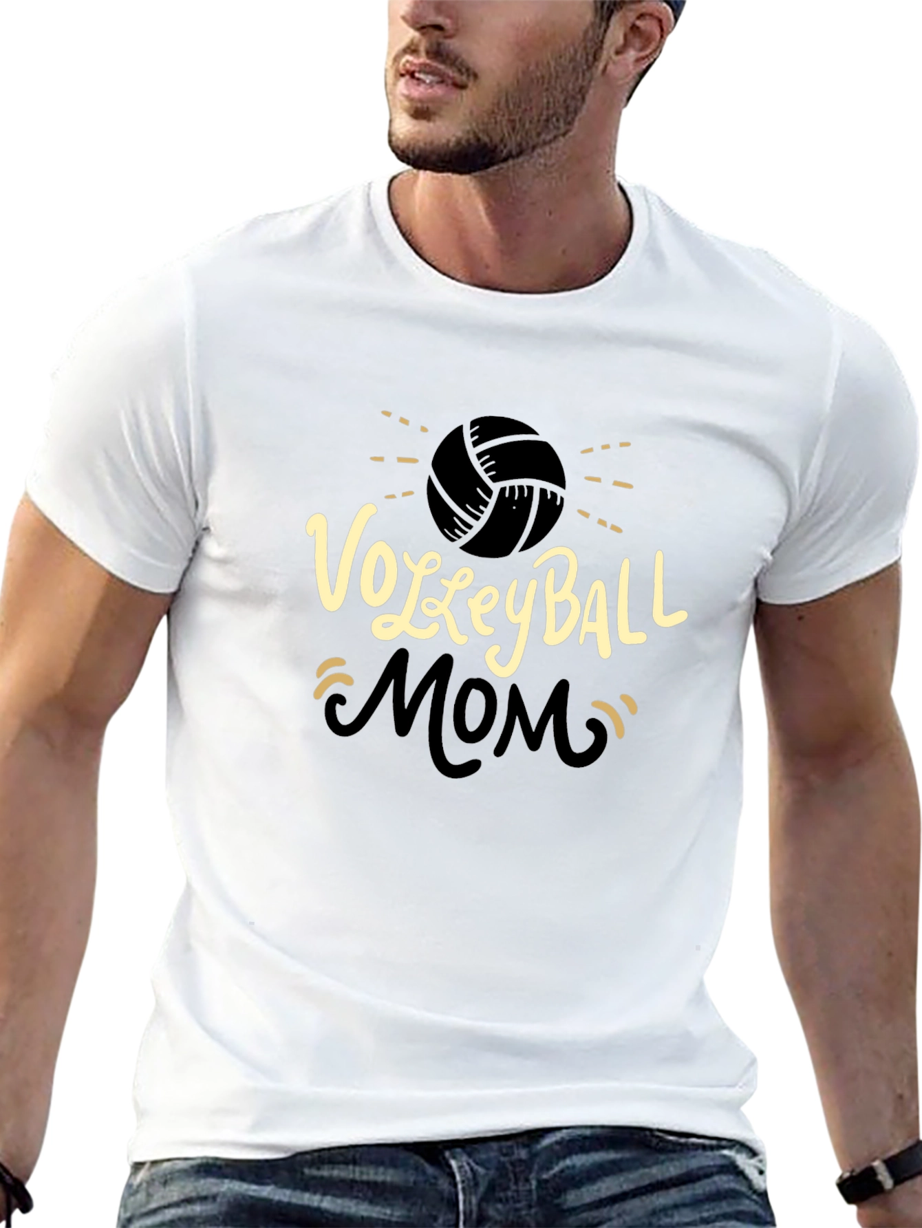 Volleyball Mom Graphic Tee - Black T-Shirt