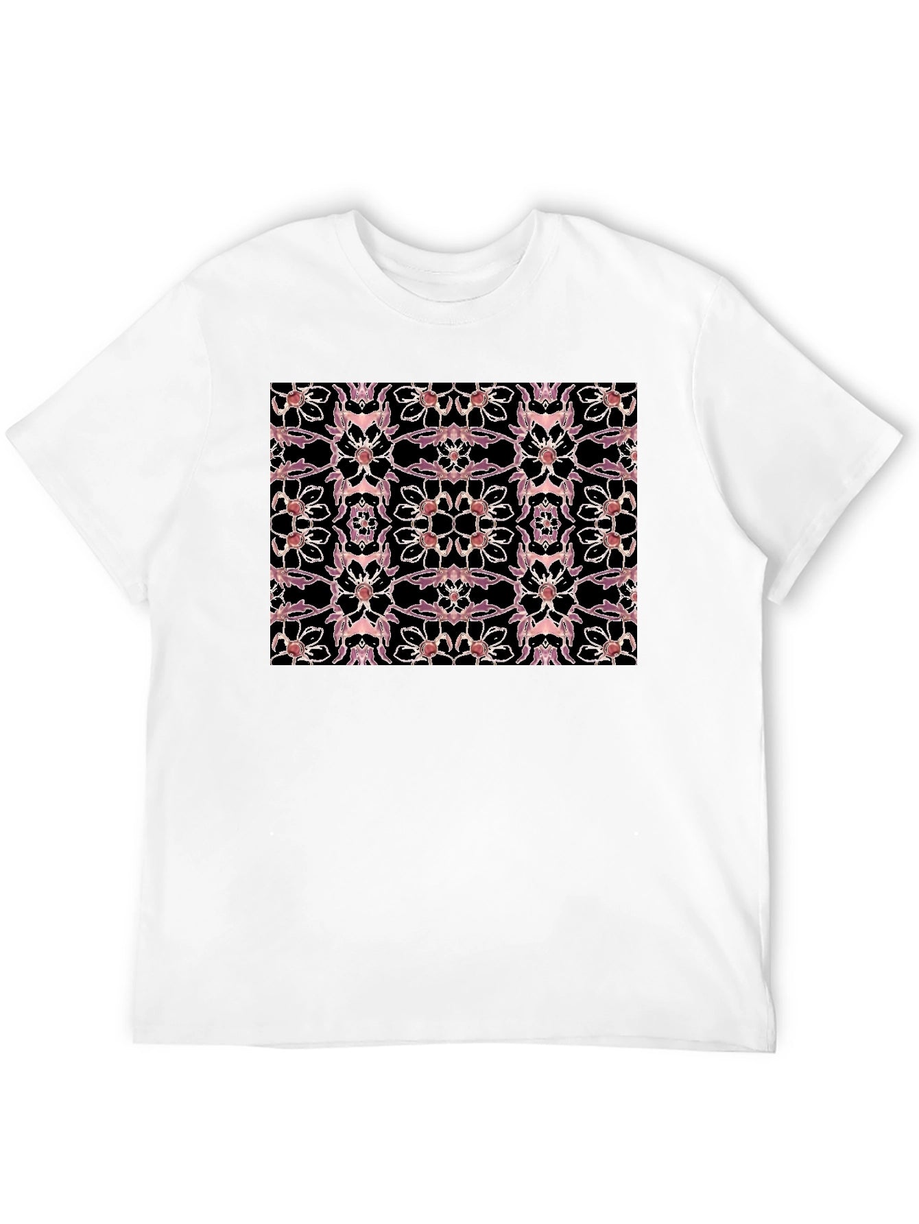 Floral & Skull Black T-Shirt