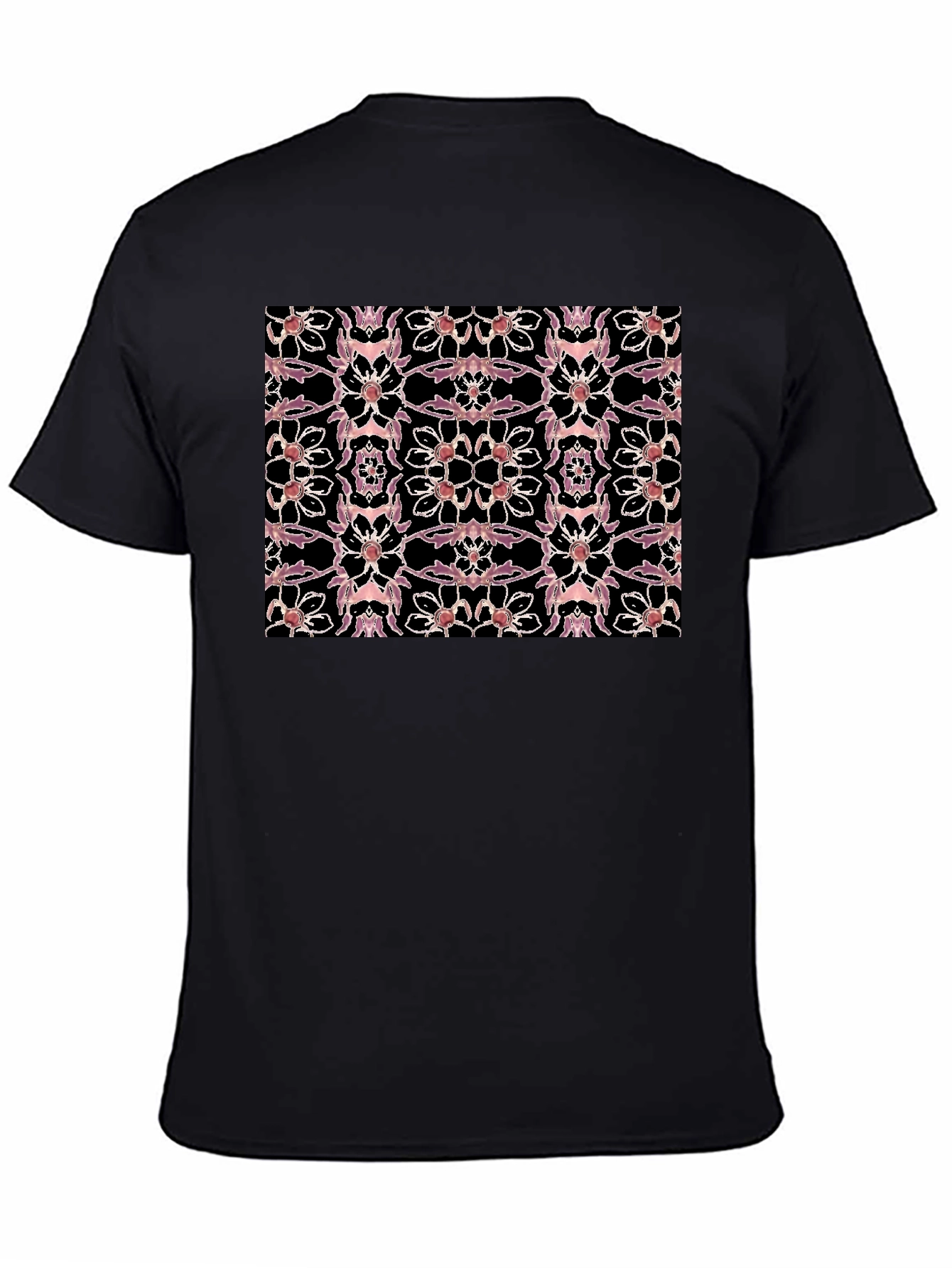 Floral & Skull Black T-Shirt