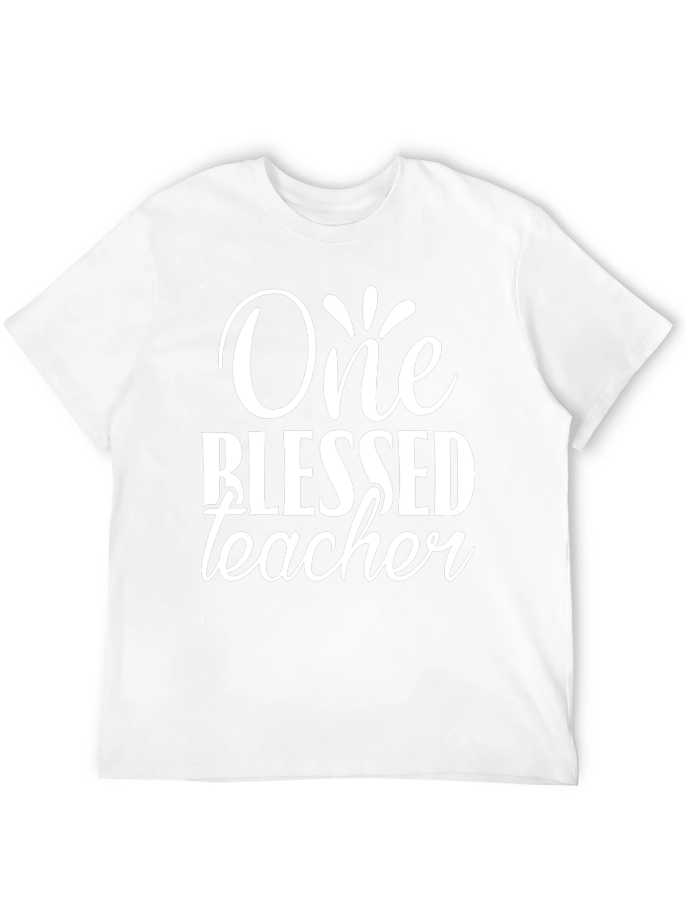 One Blessed Teacher Black Graphic T-Shirt