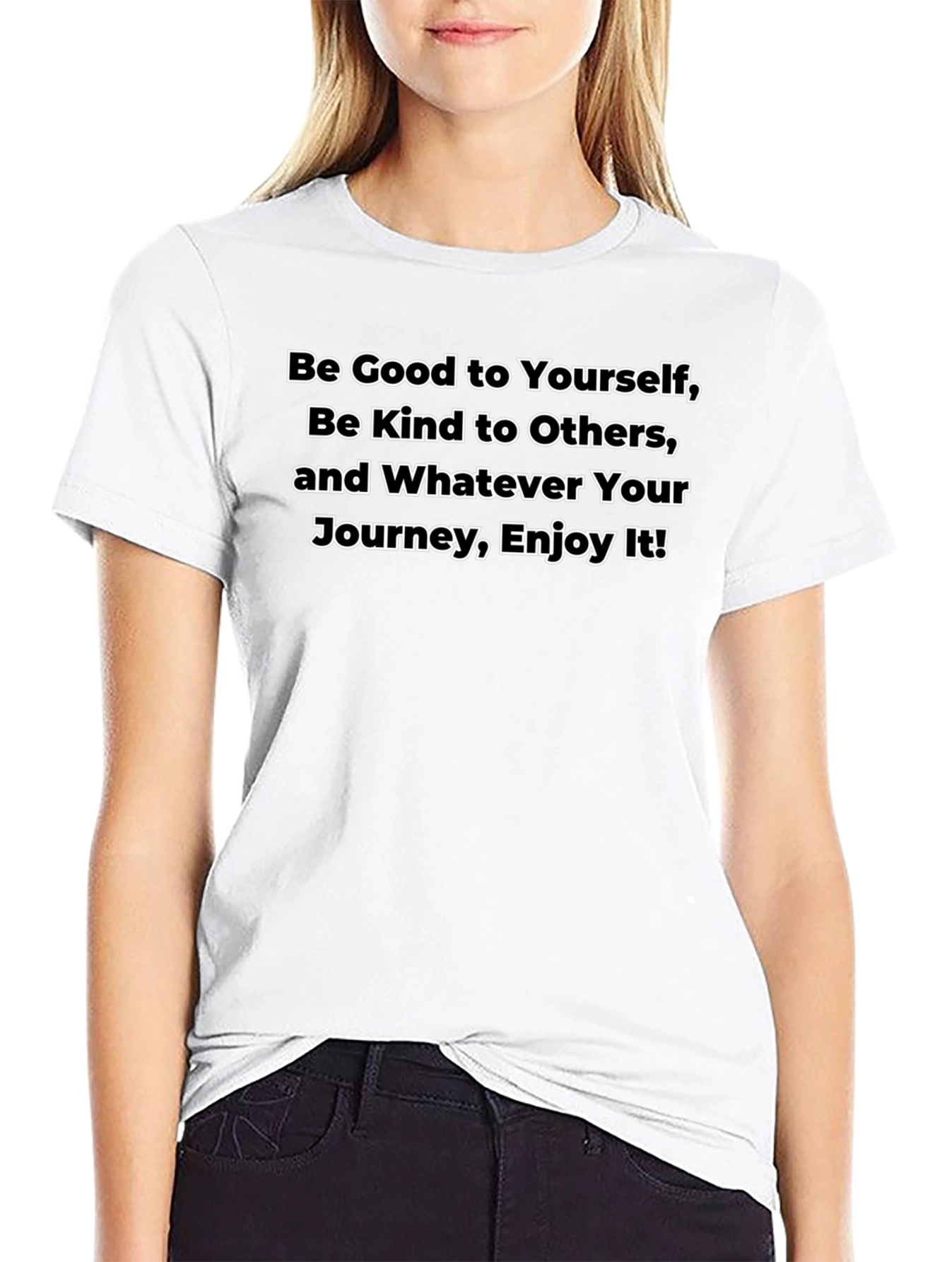 Inspirational Graphic Tee - Be Good Be Kind Enjoy!