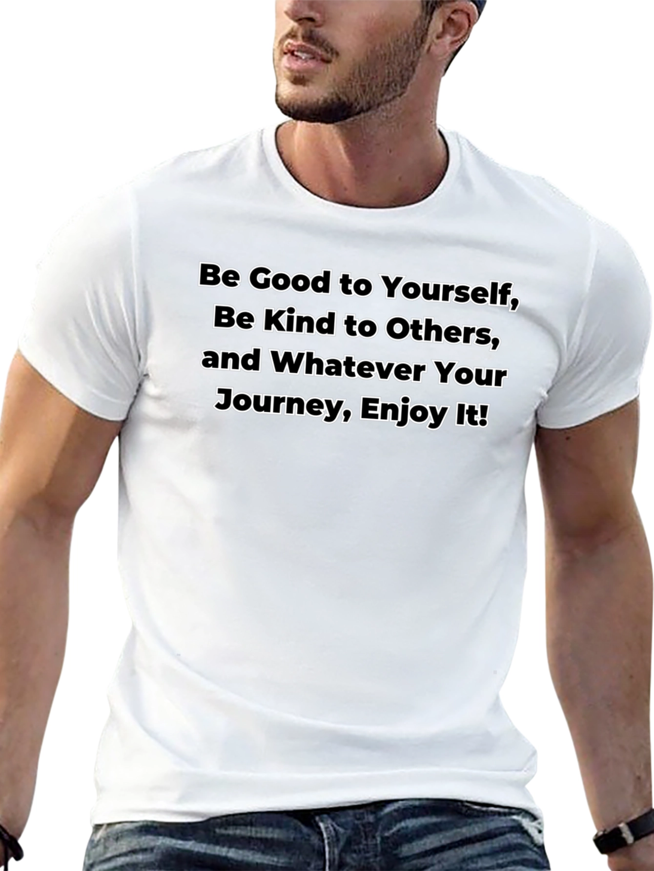Inspirational Graphic Tee - Be Good Be Kind Enjoy!