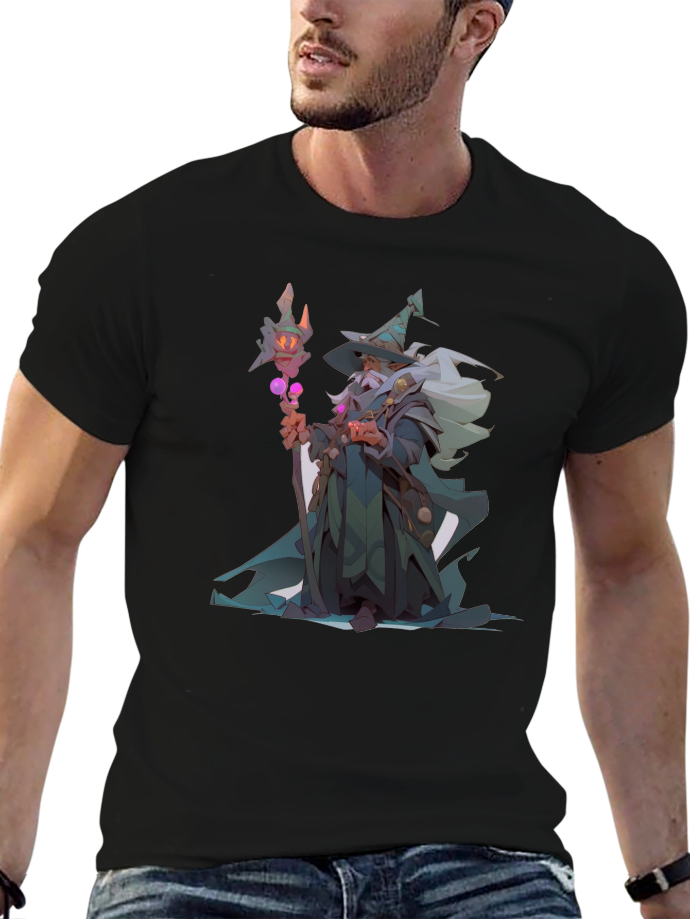 Wizard Graphic Black T-Shirt