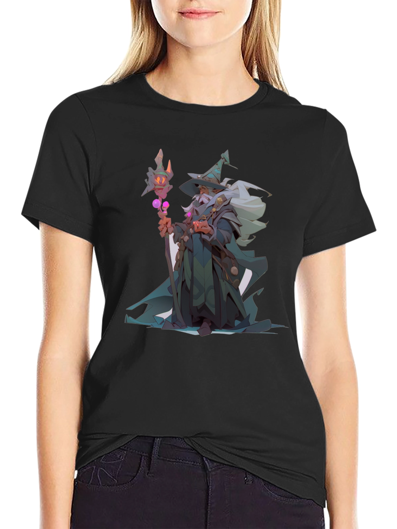 Wizard Graphic Black T-Shirt