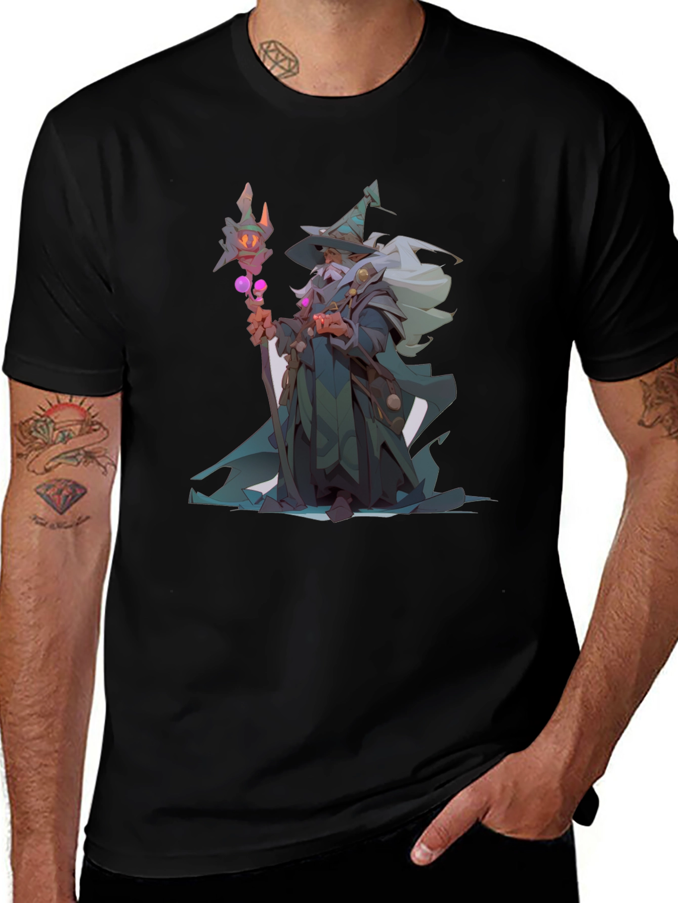 Wizard Graphic Black T-Shirt