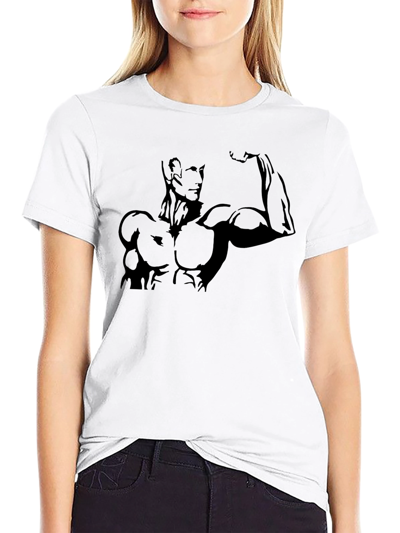 Muscle Man Graphic Tee - Black