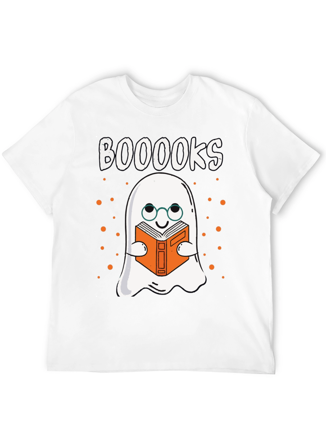 Booooks T-Shirt - Ghost Reading Book Halloween