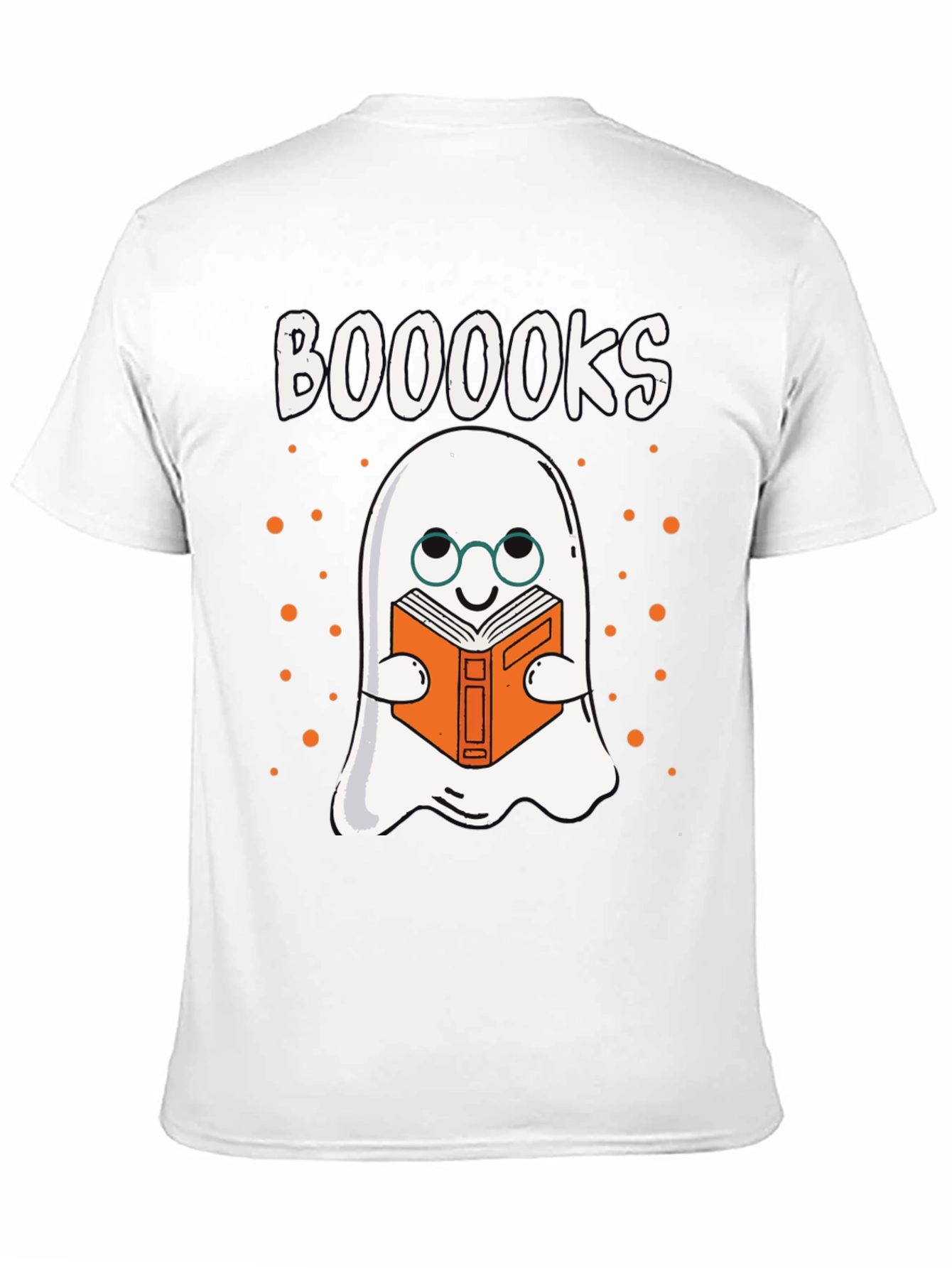 Booooks T-Shirt - Ghost Reading Book Halloween