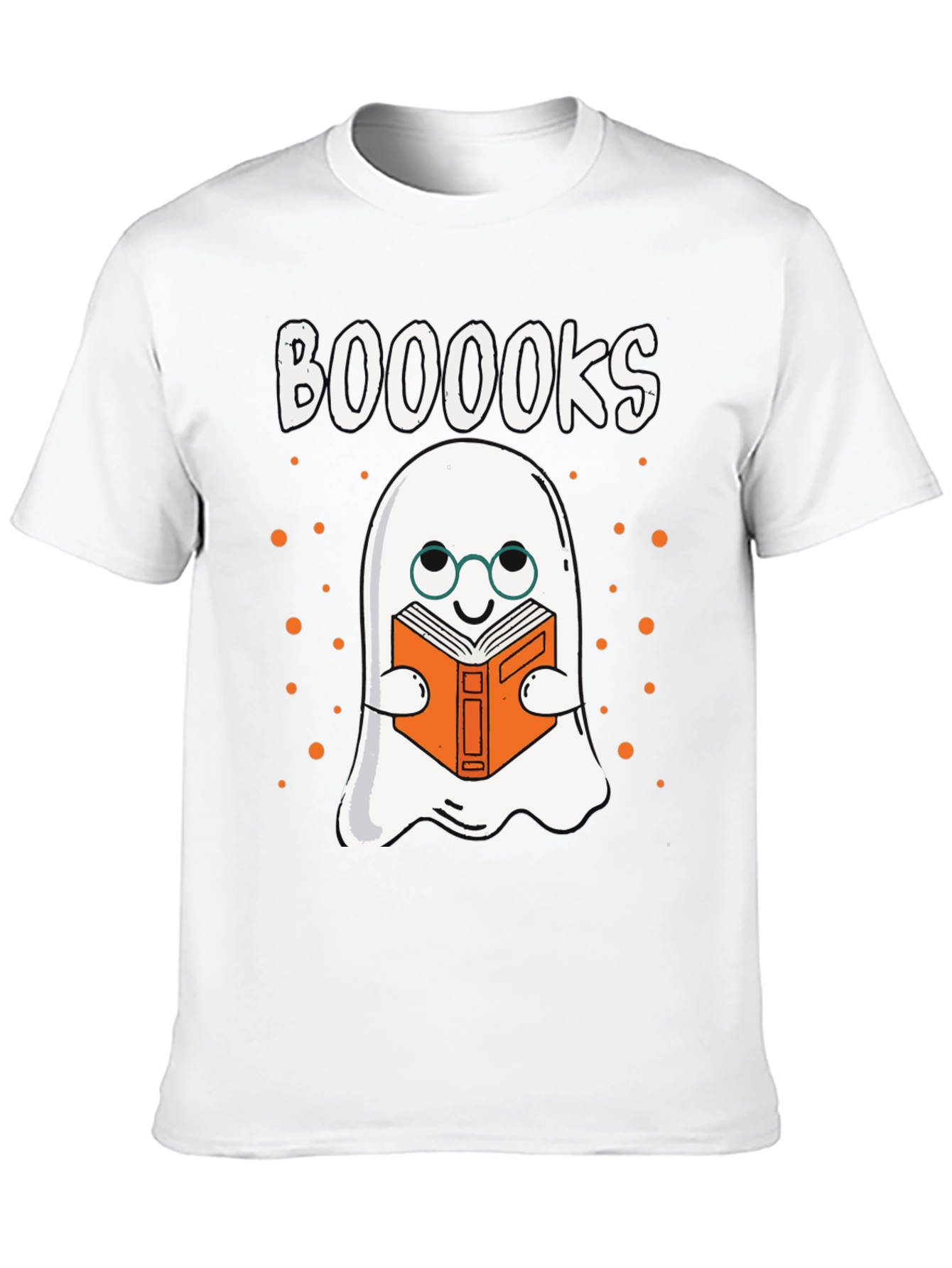 Booooks T-Shirt - Ghost Reading Book Halloween