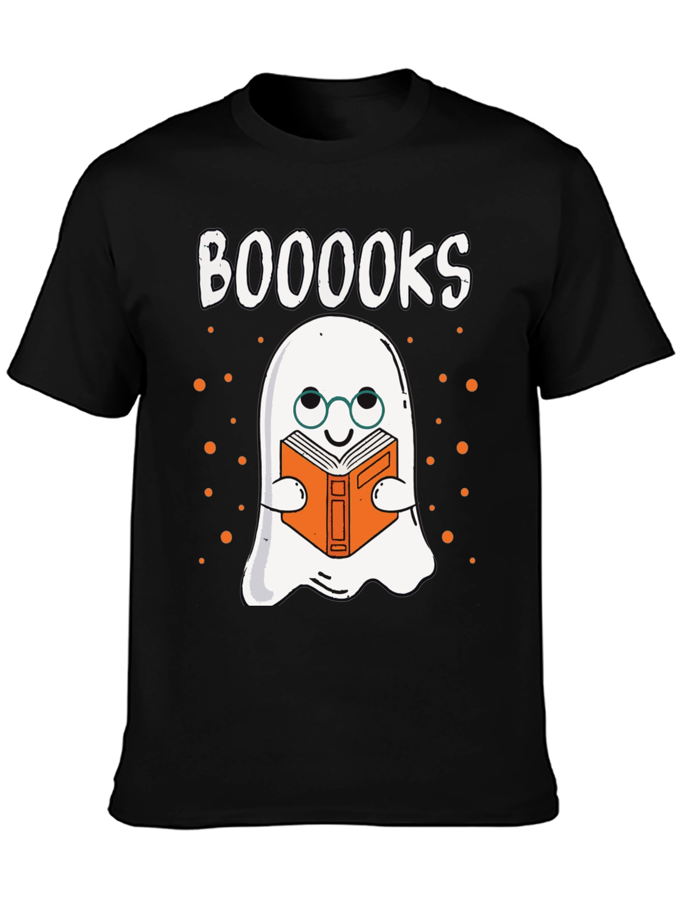 Booooks T-Shirt - Ghost Reading Book Halloween