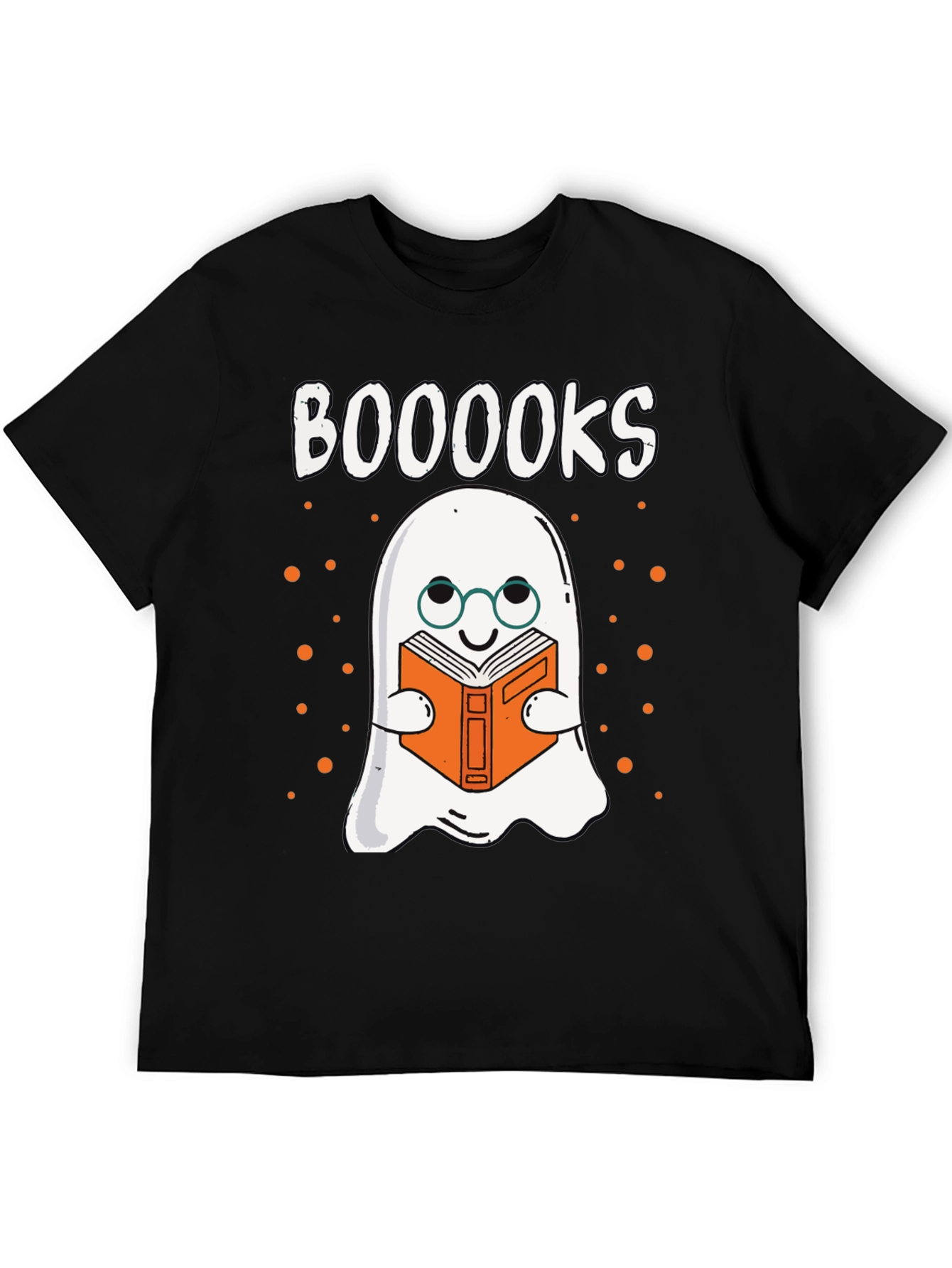 Booooks T-Shirt - Ghost Reading Book Halloween