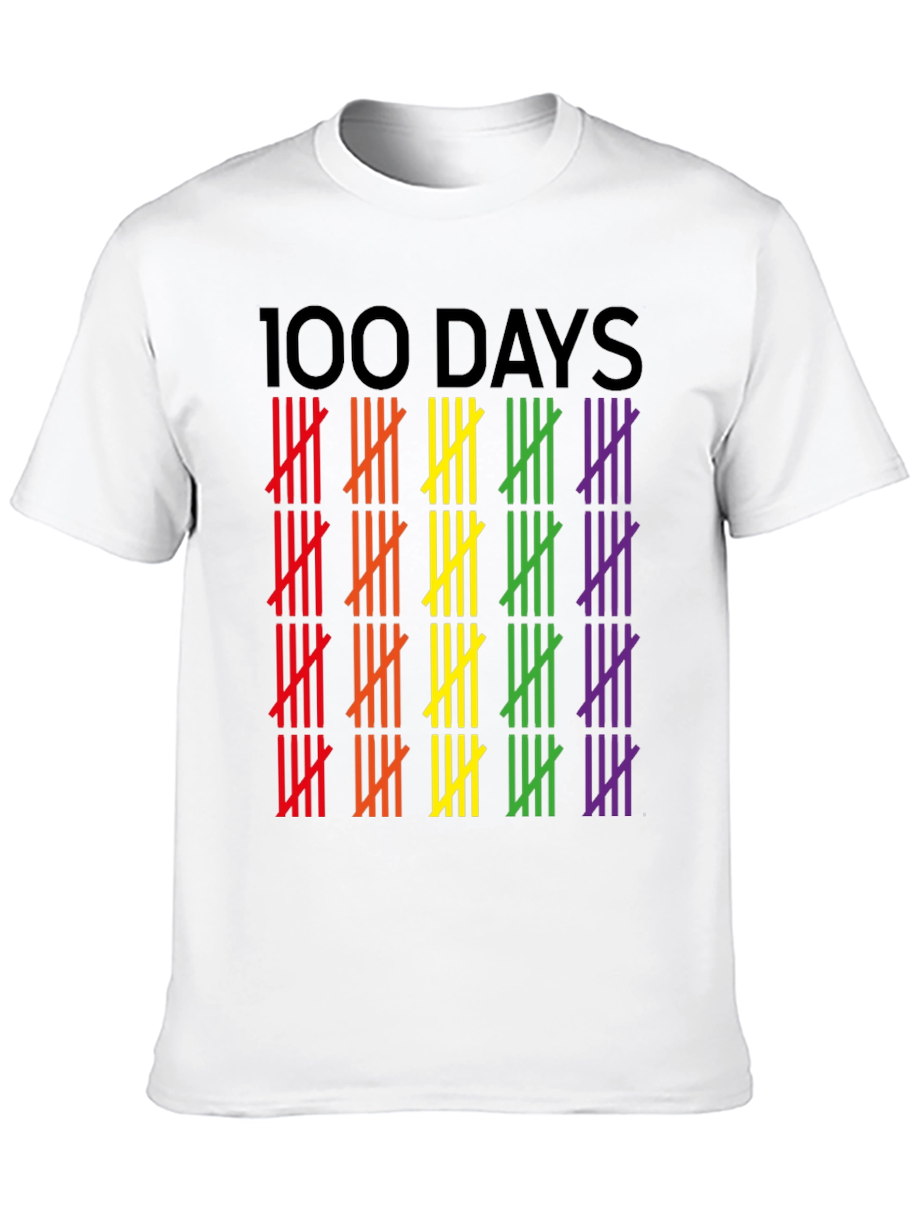 100 Days Pride Tally Marks Graphic Tee