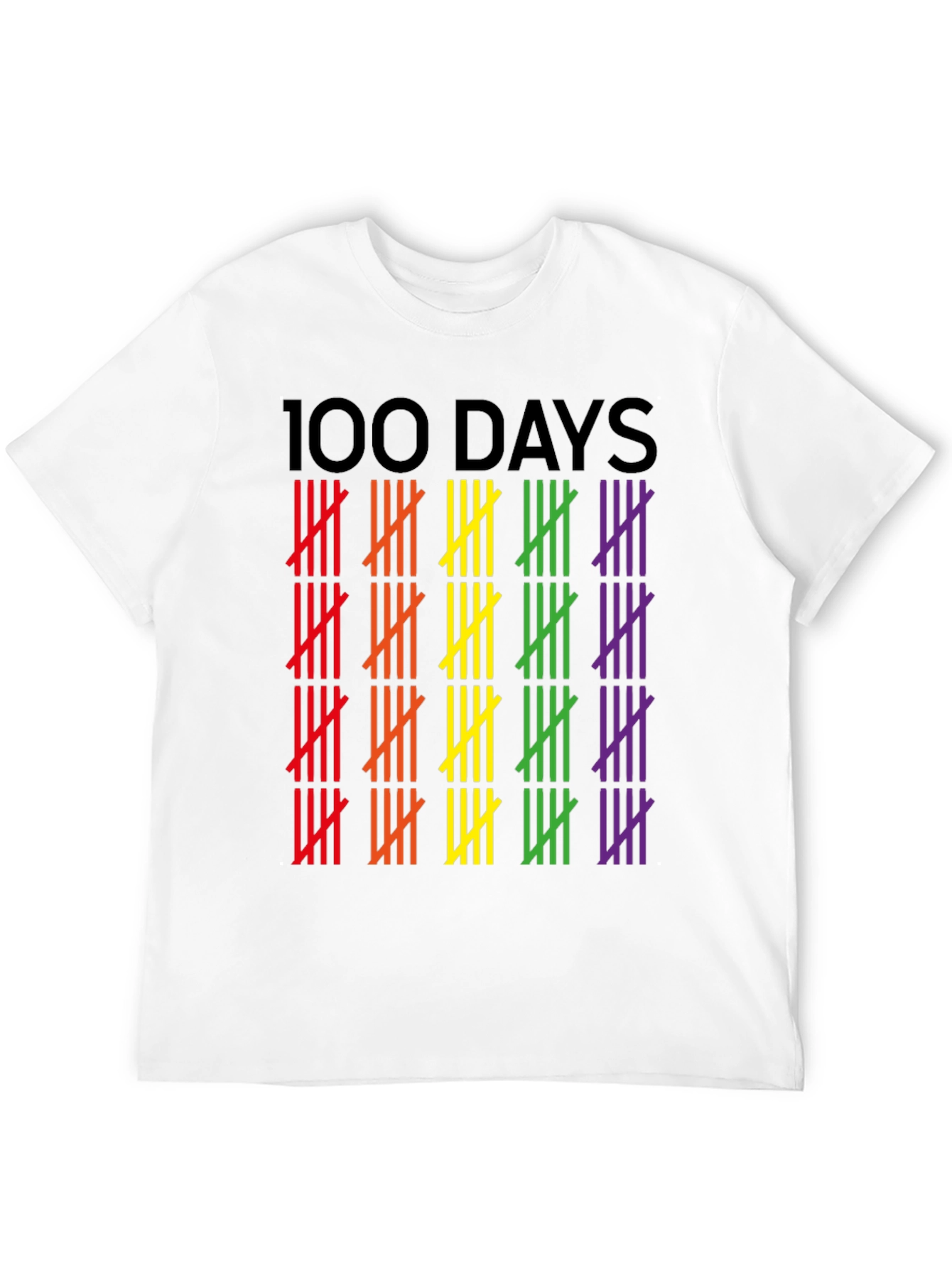 100 Days Pride Tally Marks Graphic Tee
