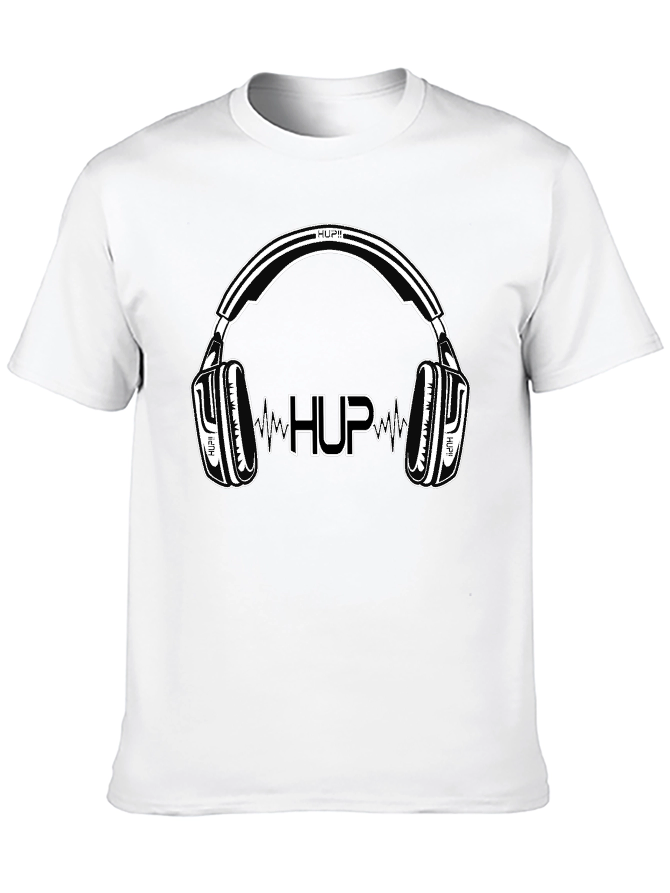 HUP Headphones Black Graphic T-Shirt