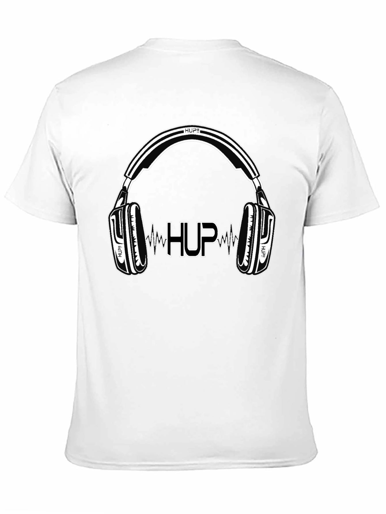 HUP Headphones Black Graphic T-Shirt