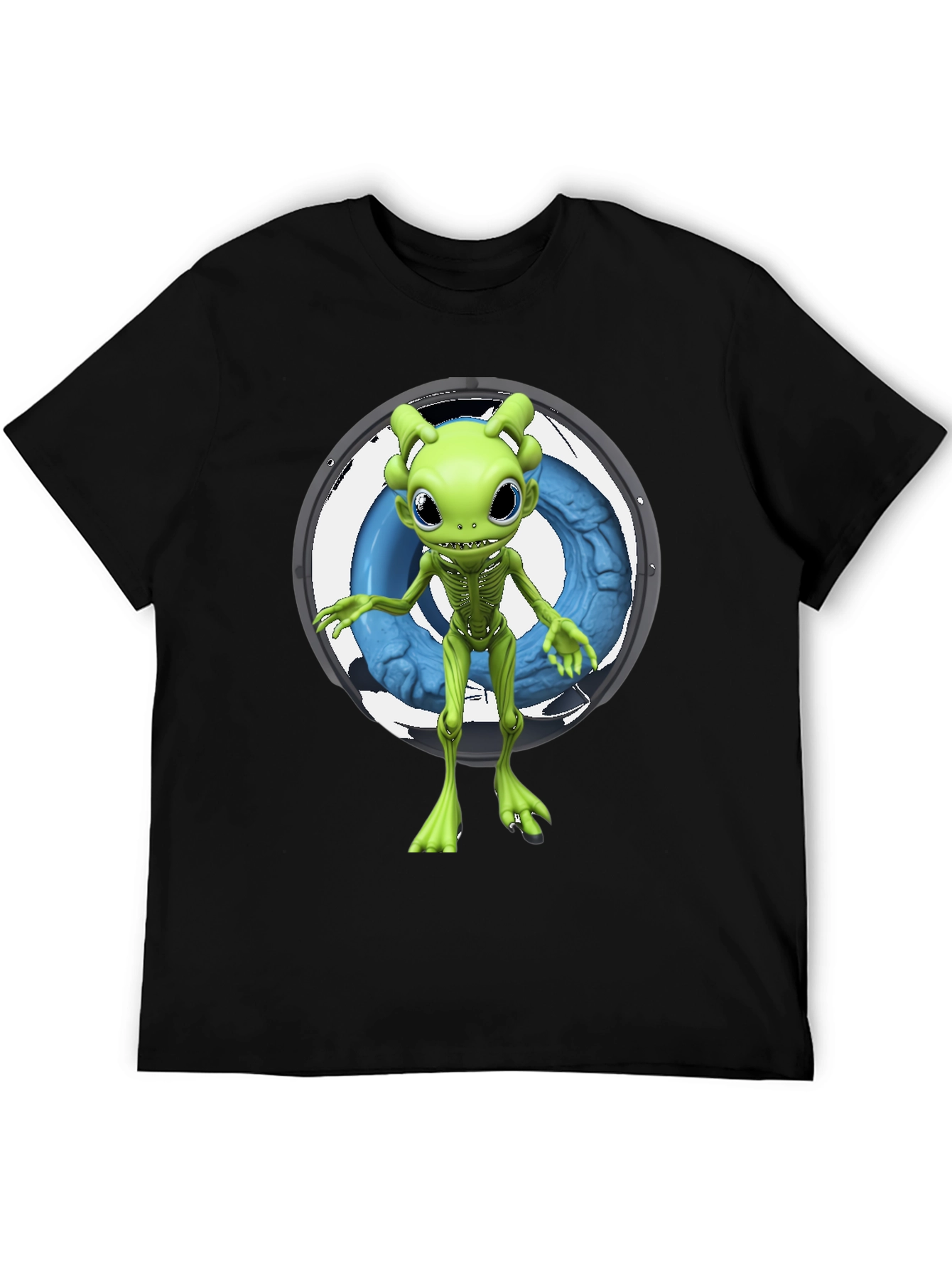 Alien Graphic Tee - Unique Cartoon Design