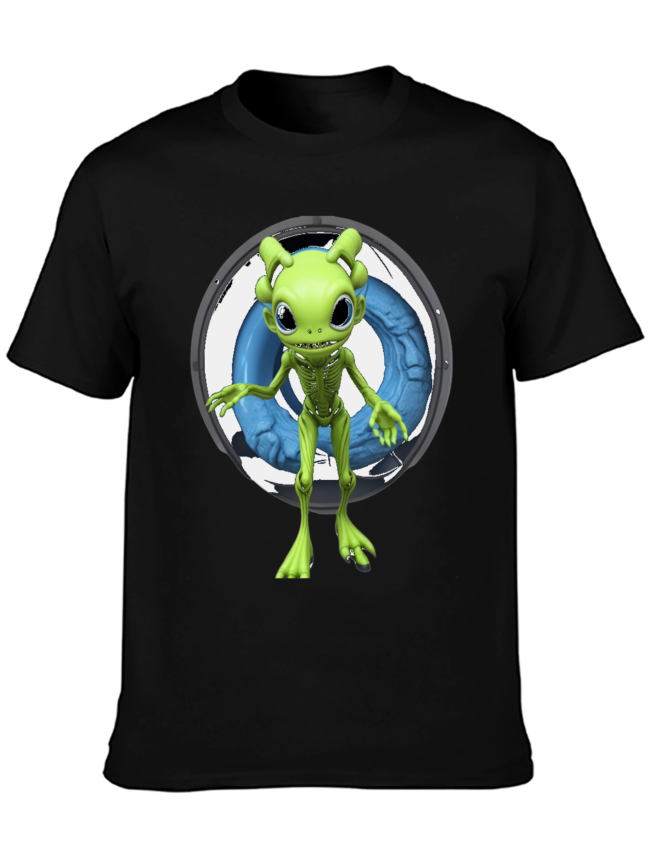 Alien Graphic Tee - Unique Cartoon Design