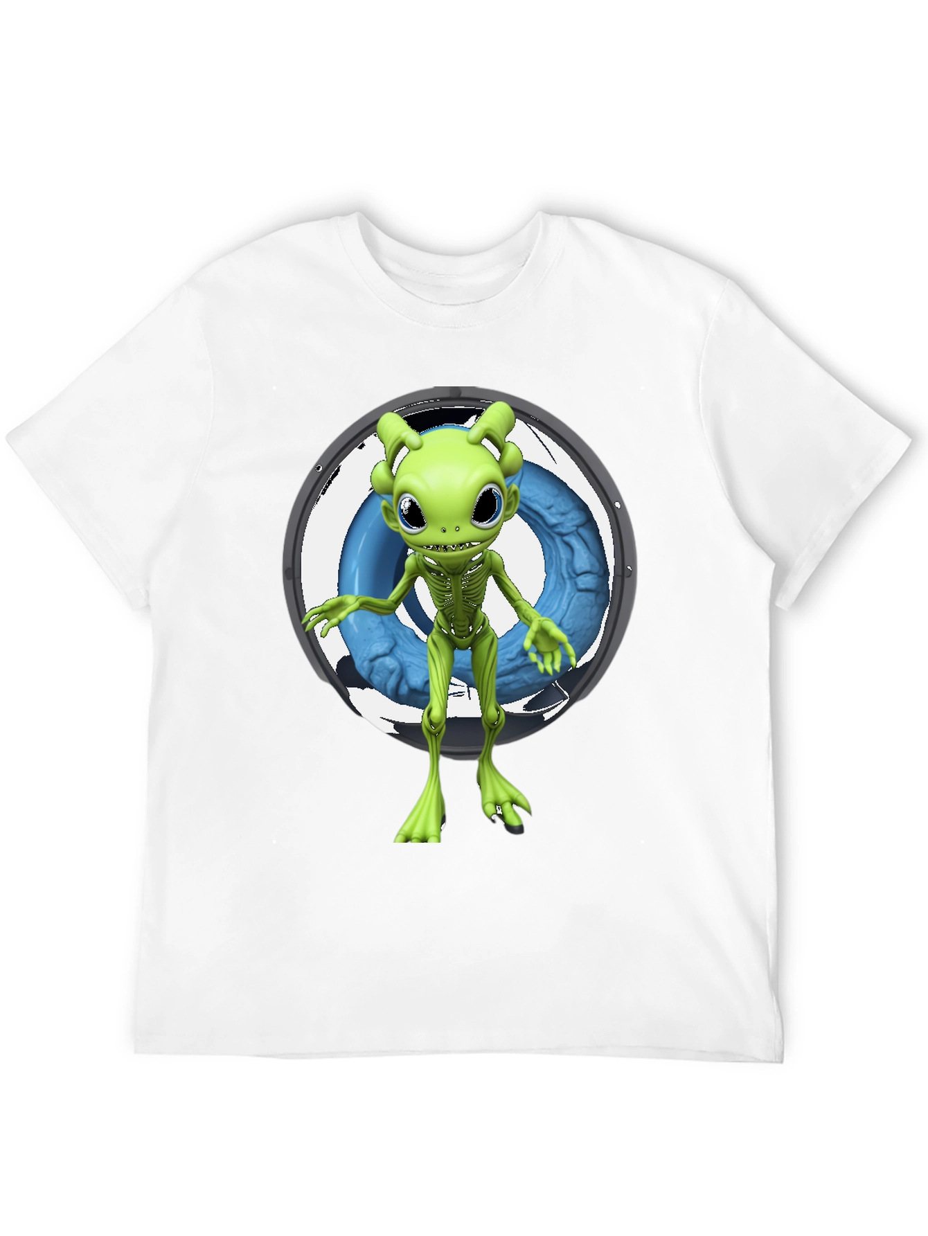 Alien Graphic Tee - Unique Cartoon Design