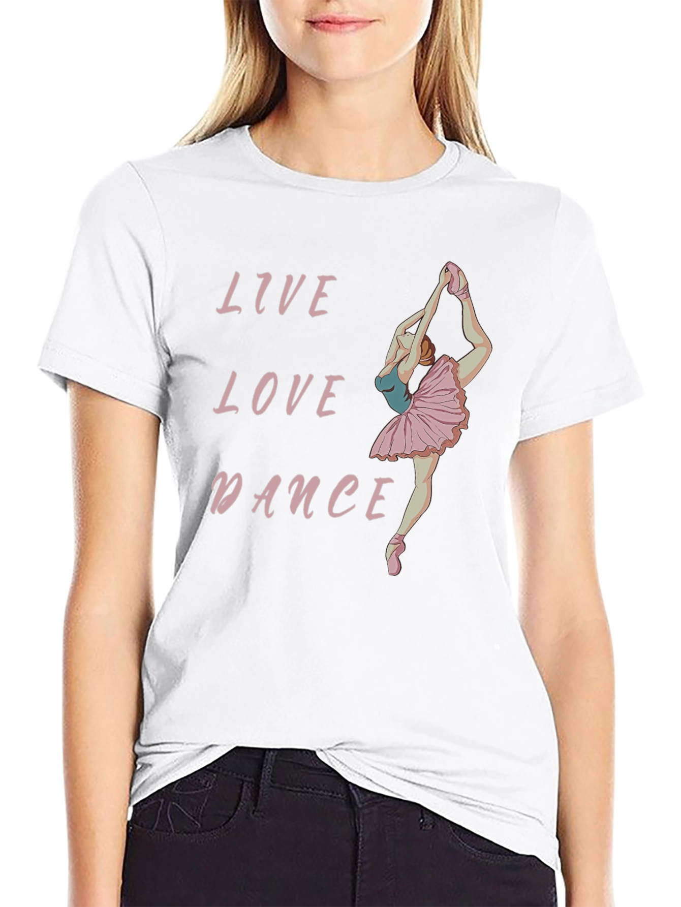 Live Love Dance Black Graphic Tee