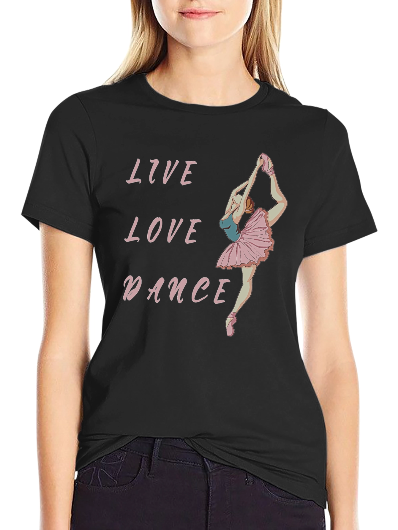 Live Love Dance Black Graphic Tee