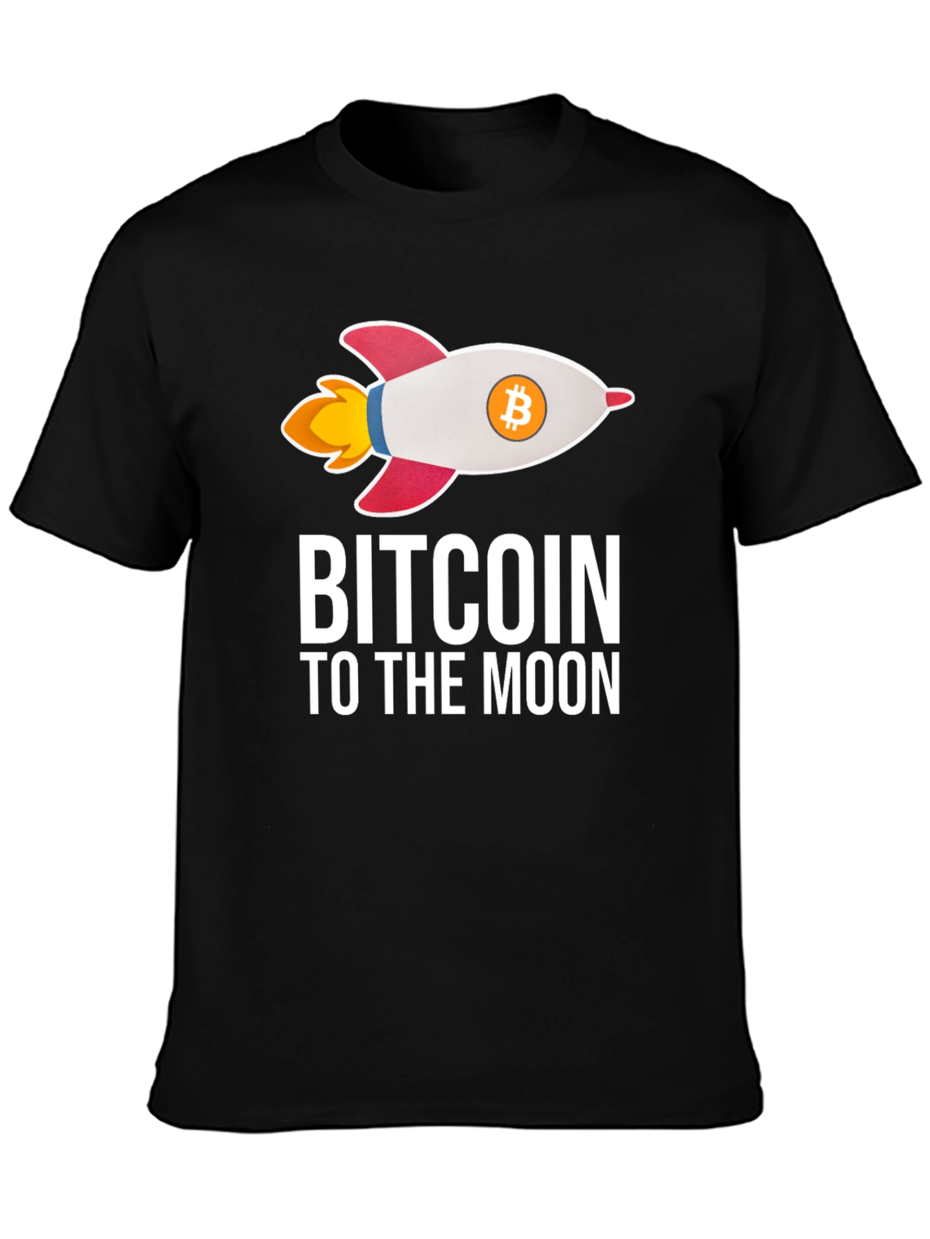 Bitcoin To The Moon T-Shirt Crypto Rocket