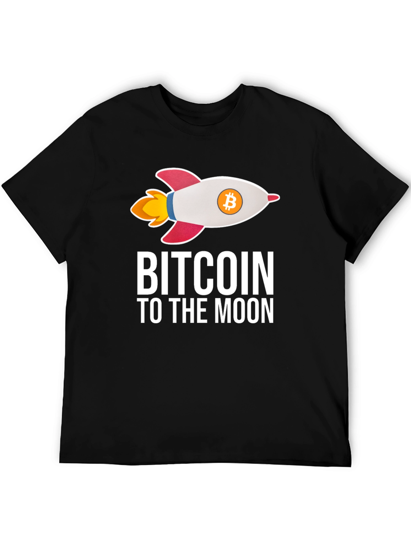 Bitcoin To The Moon T-Shirt Crypto Rocket