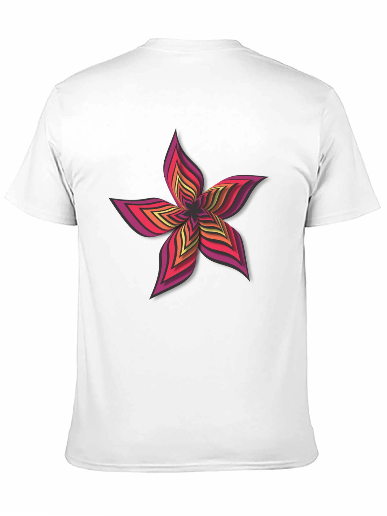 Bold Floral Graphic Print T-Shirt - Casual Wear