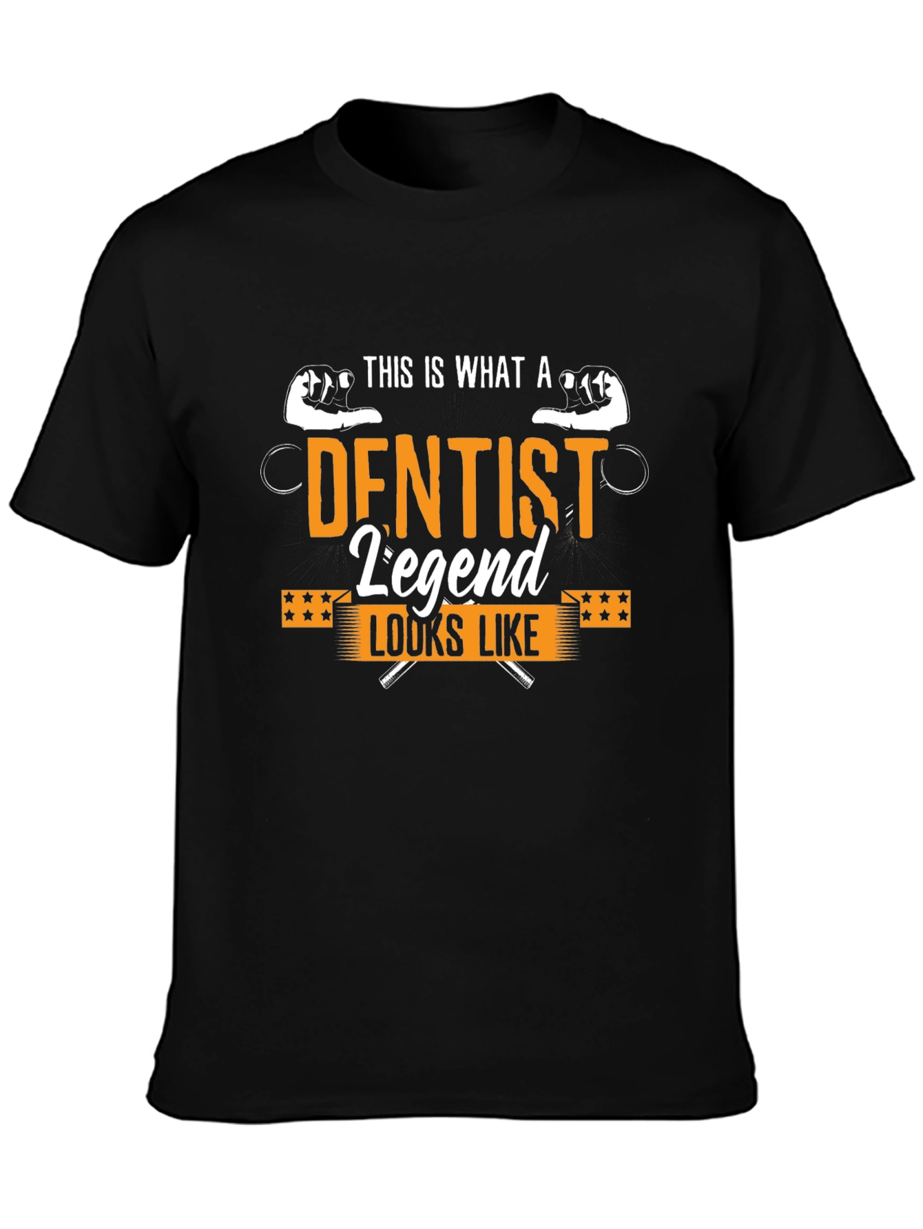 Dentist Legend Graphic T-Shirt - Black